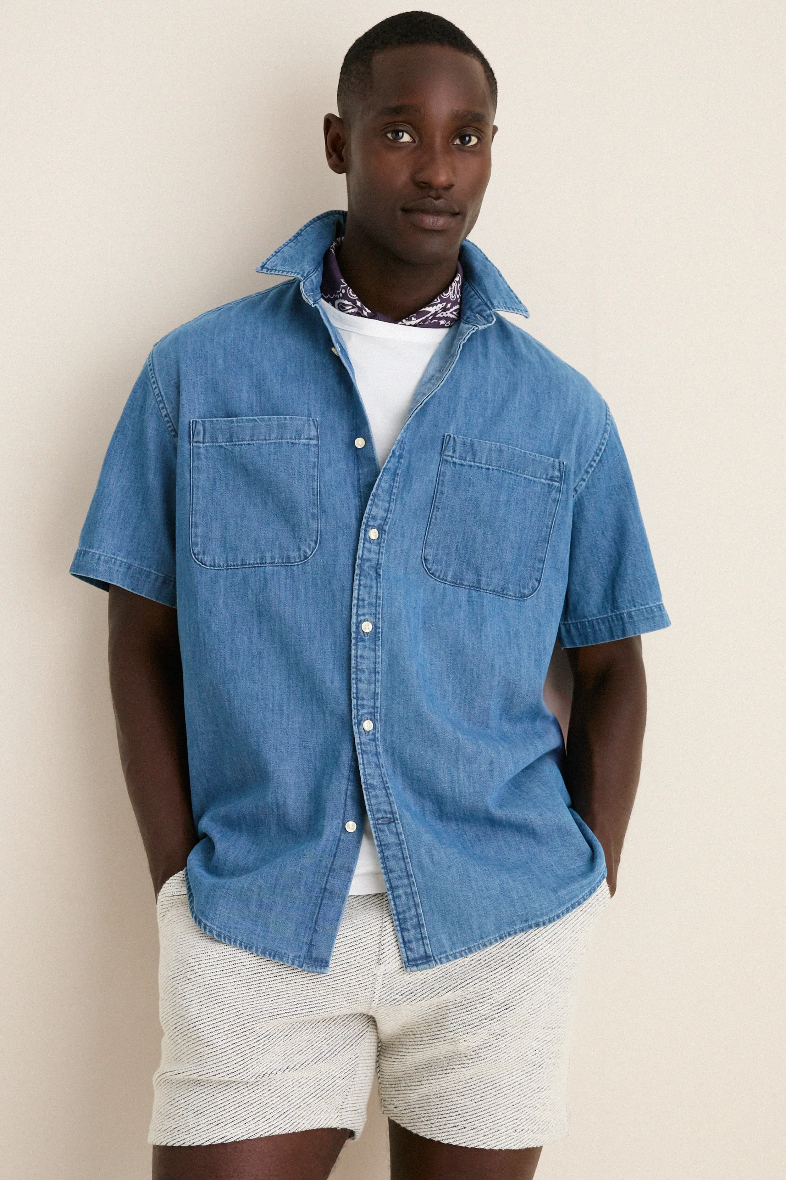 Chambray Ashbrooke Short Sleeve Shirt sold by Tuckernuck