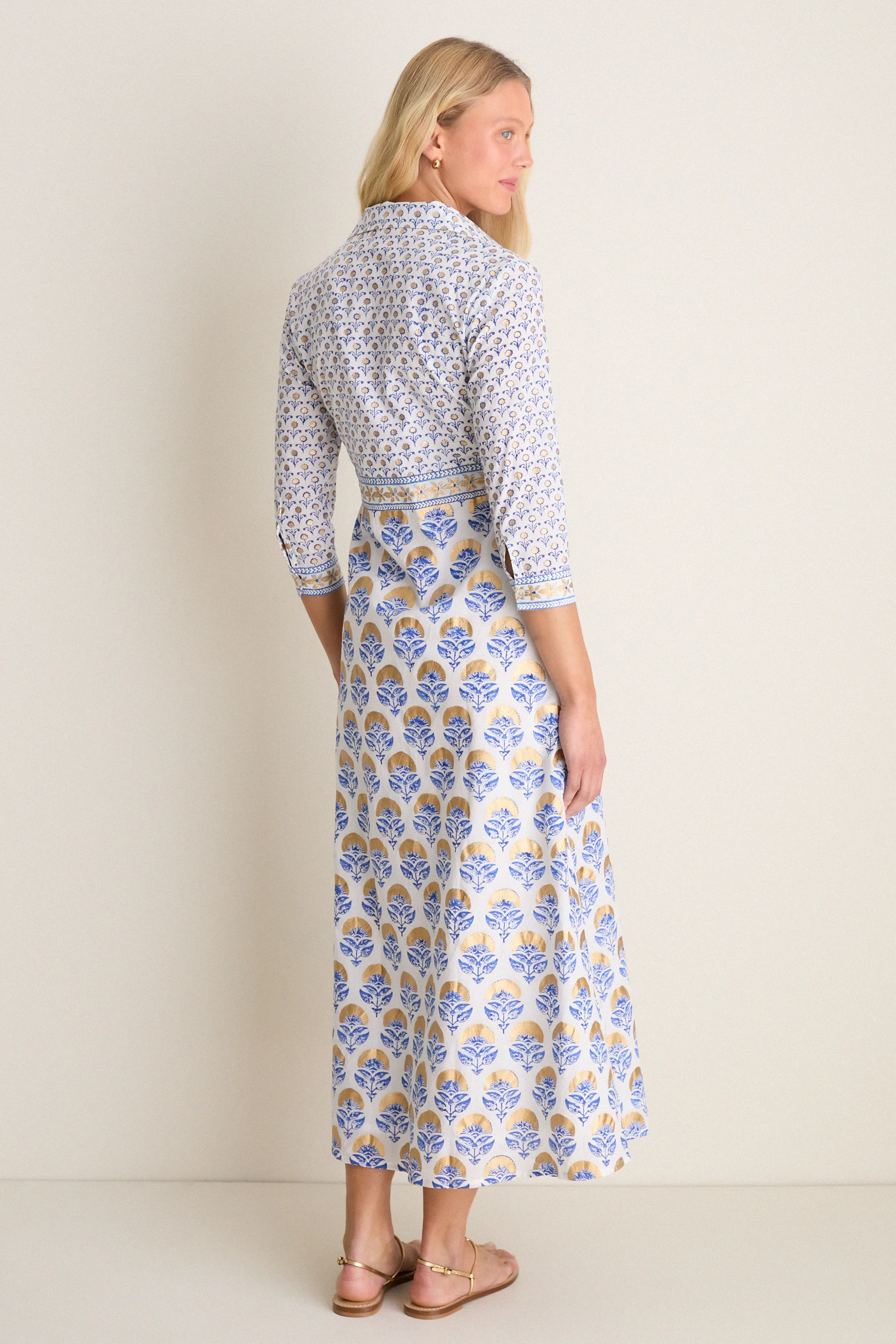 Arbor Blue Maxi Shirt Dress sold by Tuckernuck product image thumbnail 4