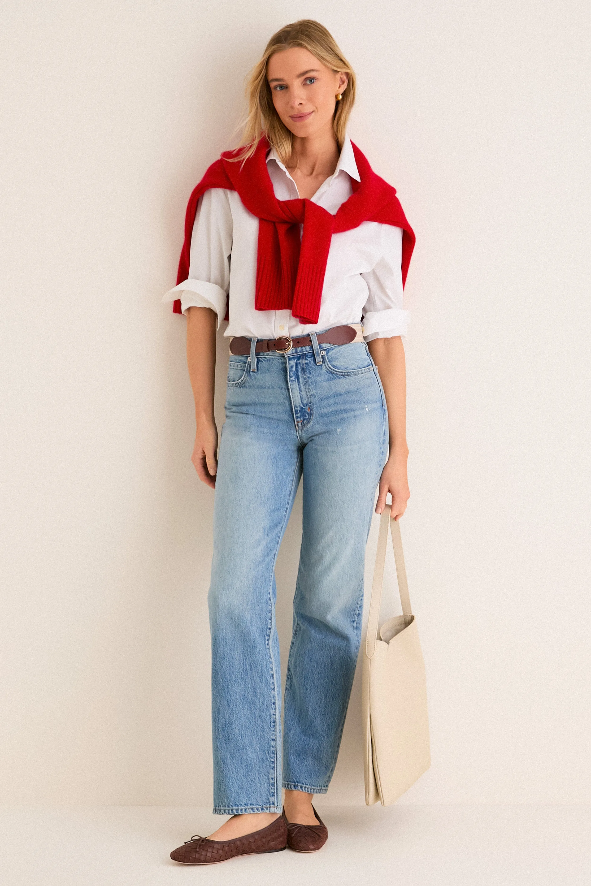 Tan and White Woven Strap Belt sold by Tuckernuck product image thumbnail 4