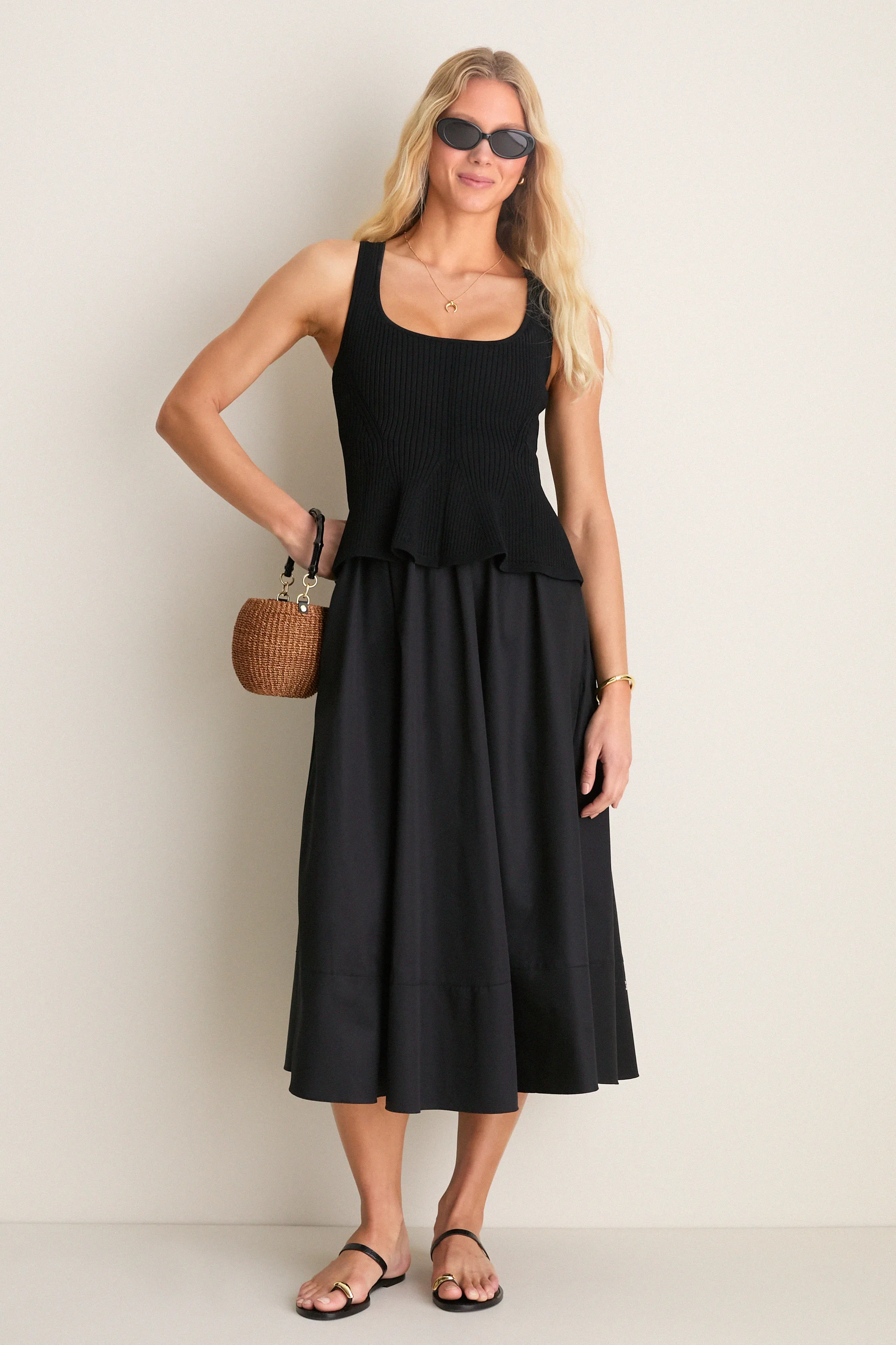 Black Peplum Cara Dress sold by Tuckernuck product image thumbnail 2