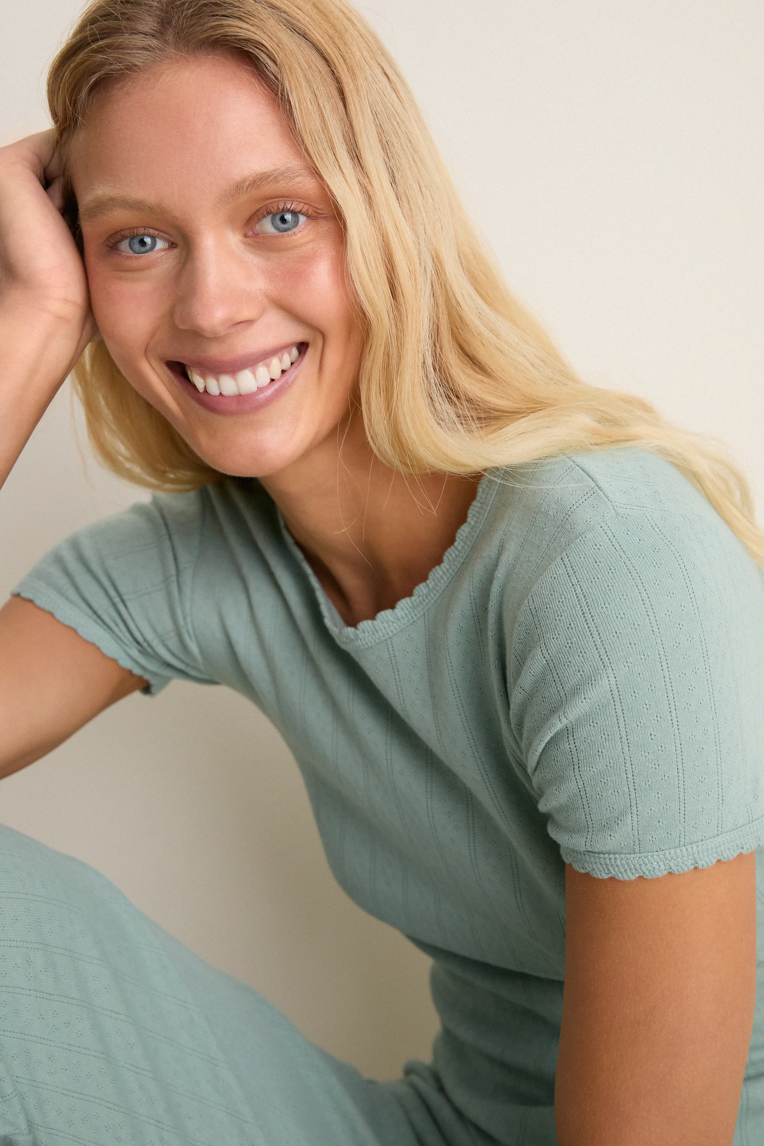 Eucalyptus Slim Fit Pointelle Tee sold by Tuckernuck product image thumbnail 5