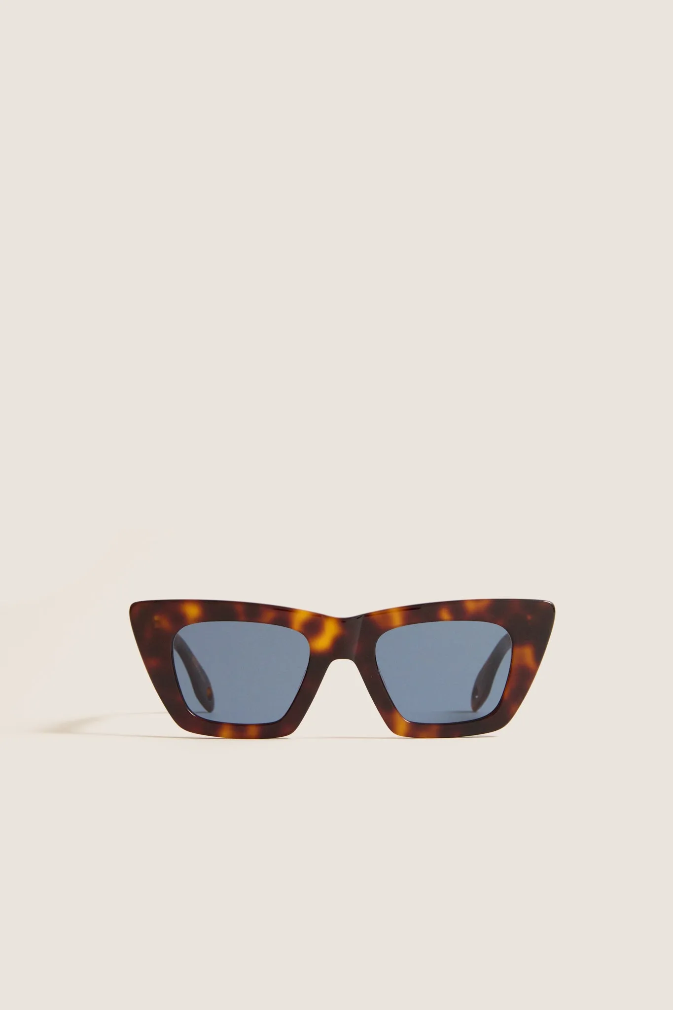 Brown Tortoise Dark Blue Lens Lori Sunglasses sold by Tuckernuck
