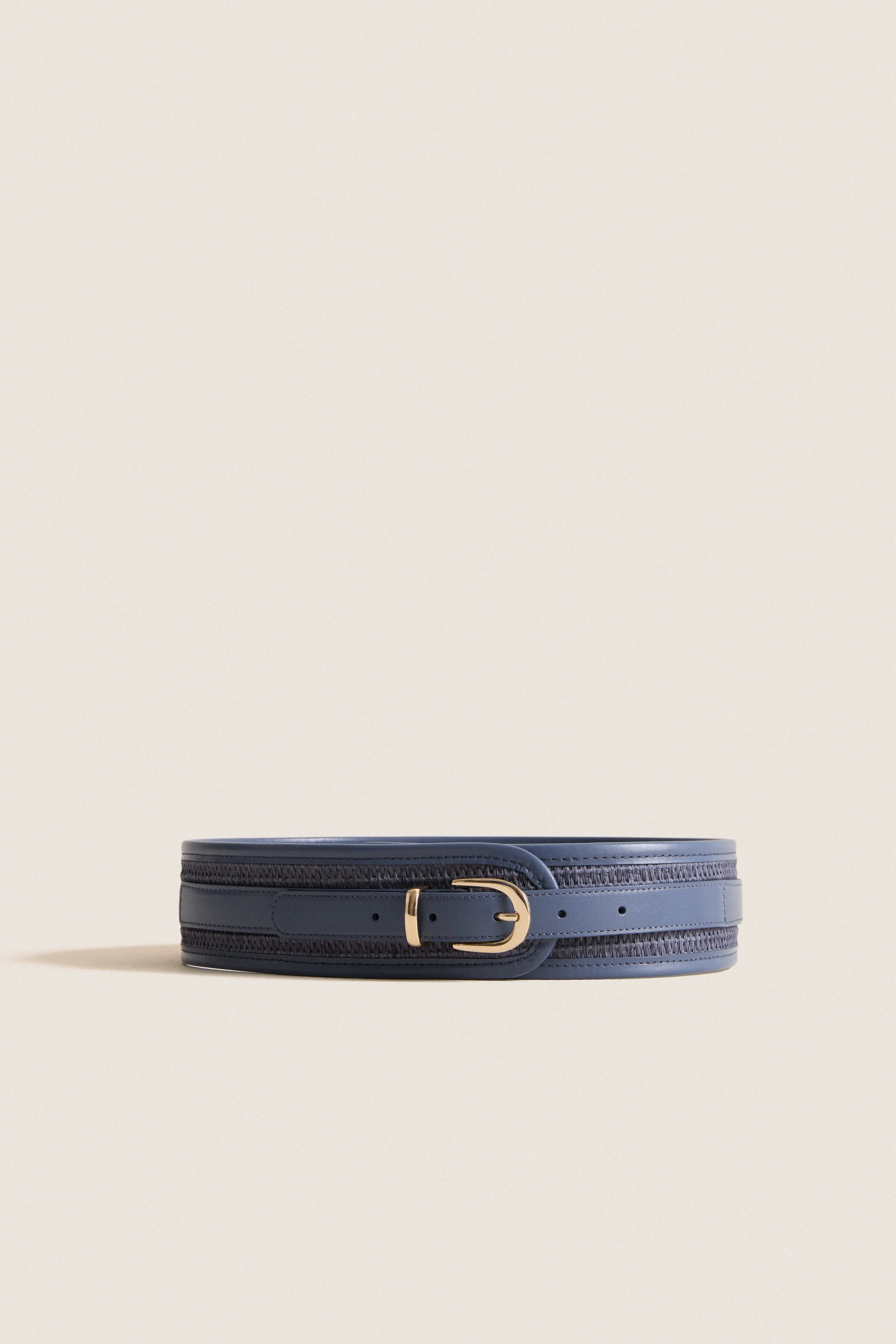 Navy Raffia Waist Belt sold by Tuckernuck