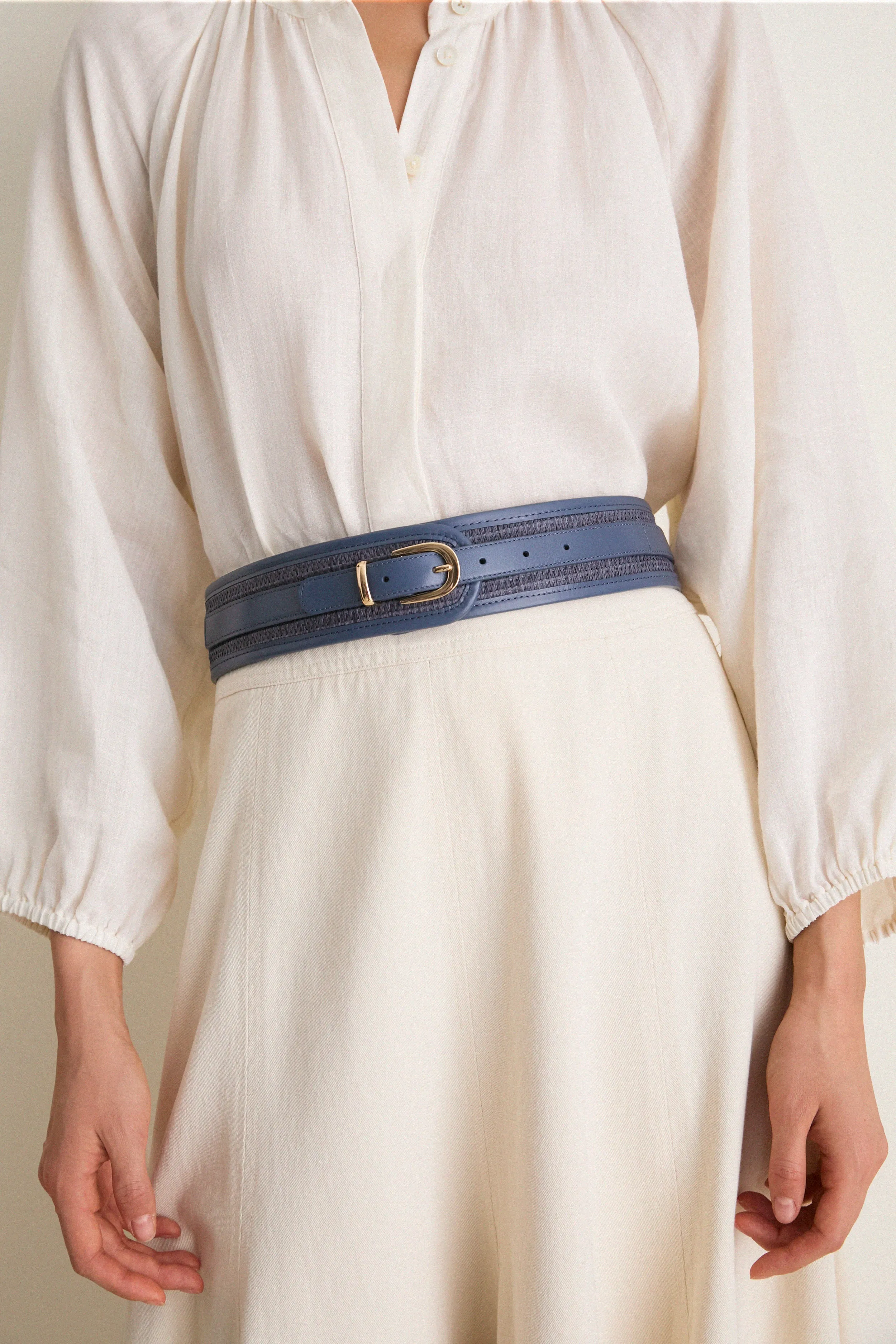 Navy Raffia Waist Belt sold by Tuckernuck product image thumbnail 2