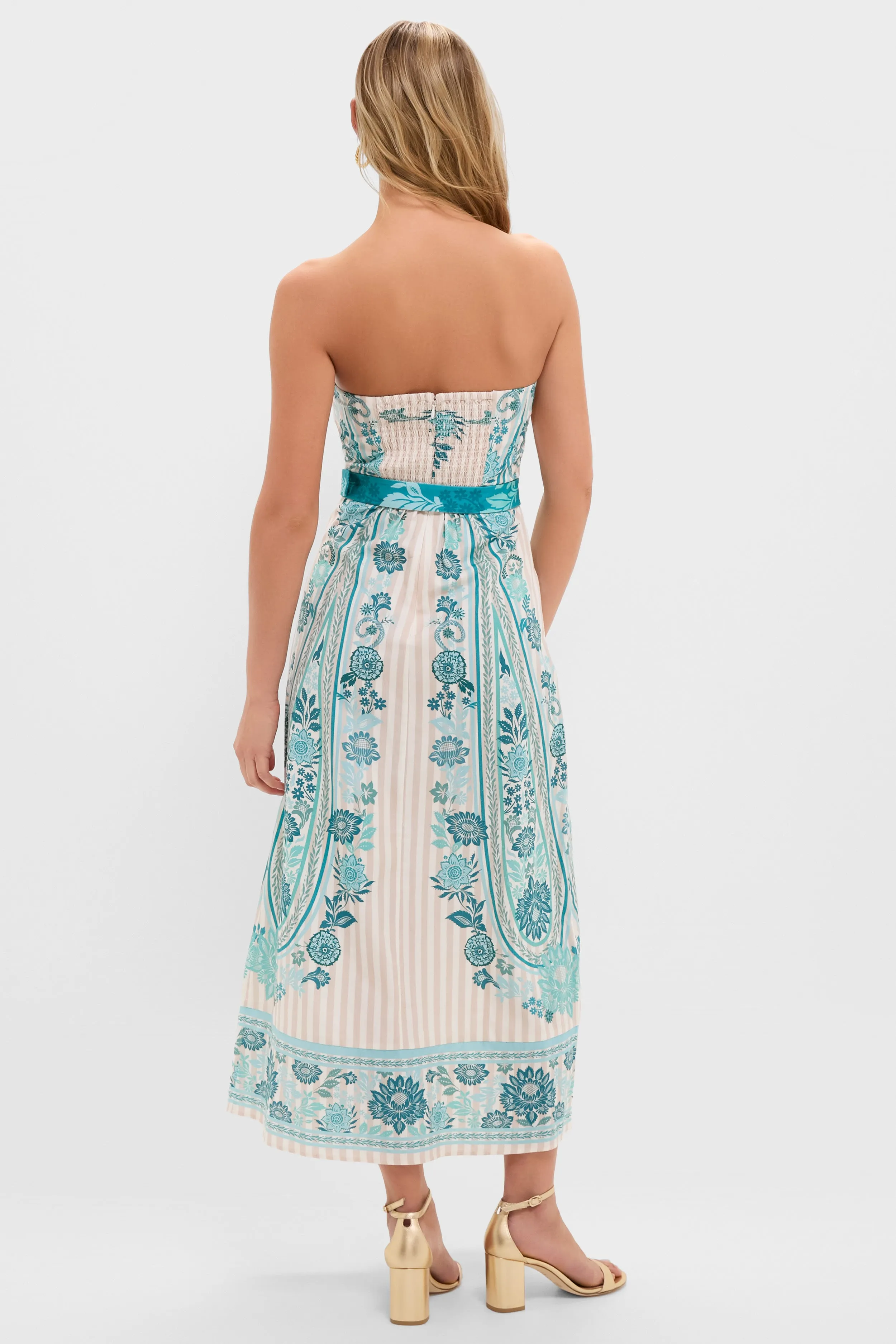 Paisley Stripe Dalton Midi Dress sold by Tuckernuck product image thumbnail 4