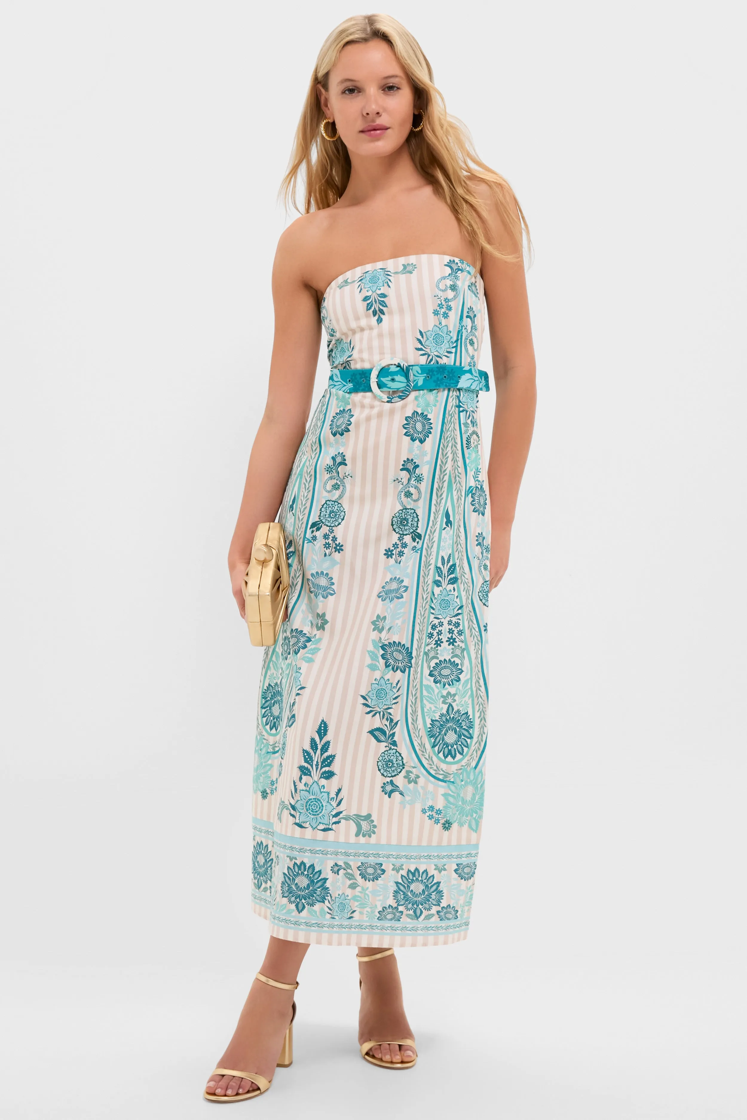 Paisley Stripe Dalton Midi Dress sold by Tuckernuck product image thumbnail 2