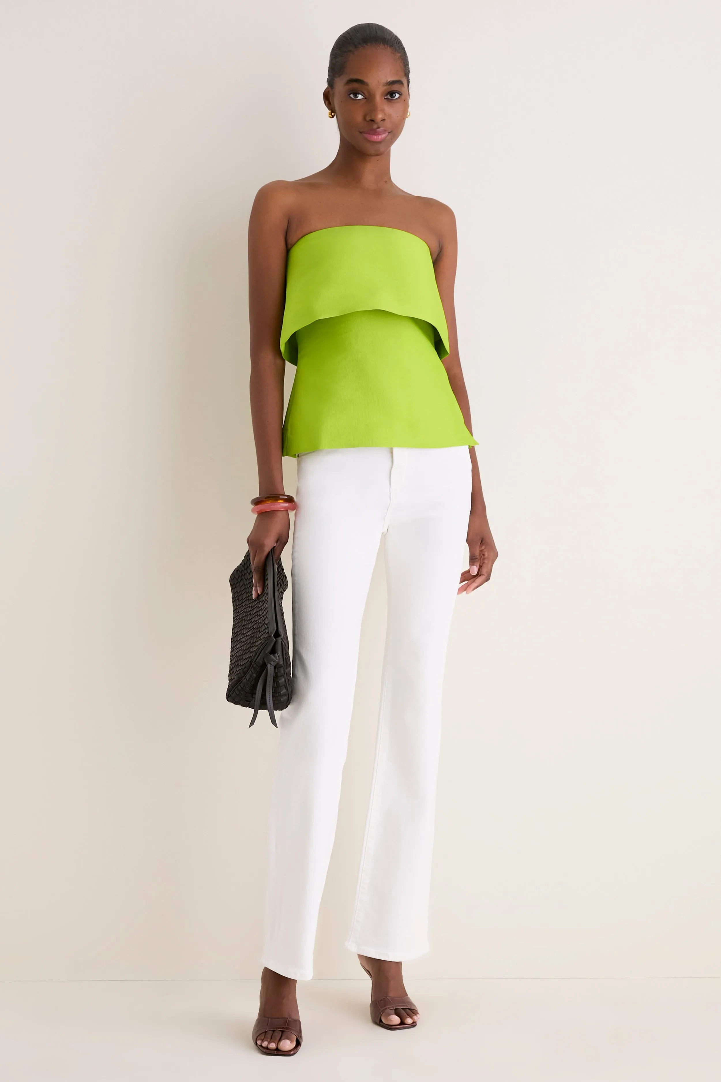 Lime Felix Satin Strapless Top sold by Tuckernuck product image thumbnail 2