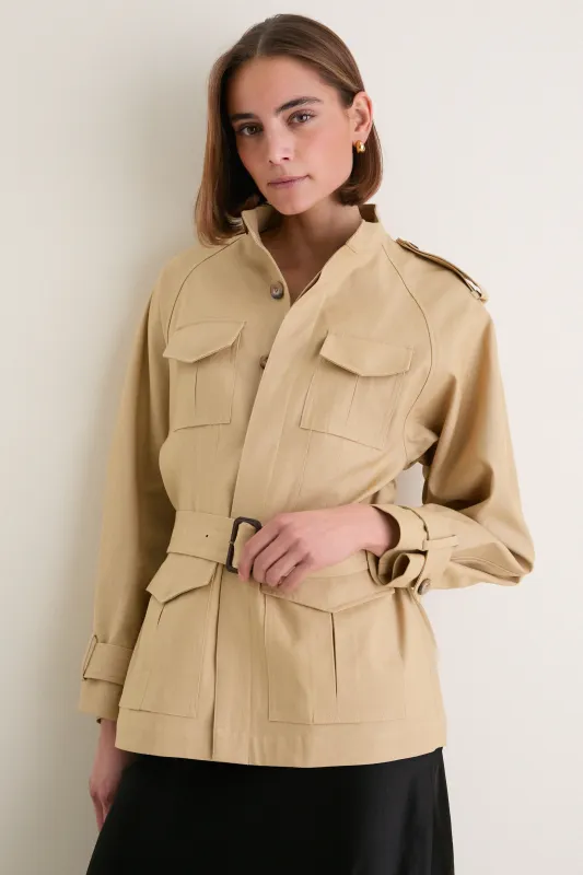 Classic Camel Cotton Field Jacket made by Polo by Ralph Lauren