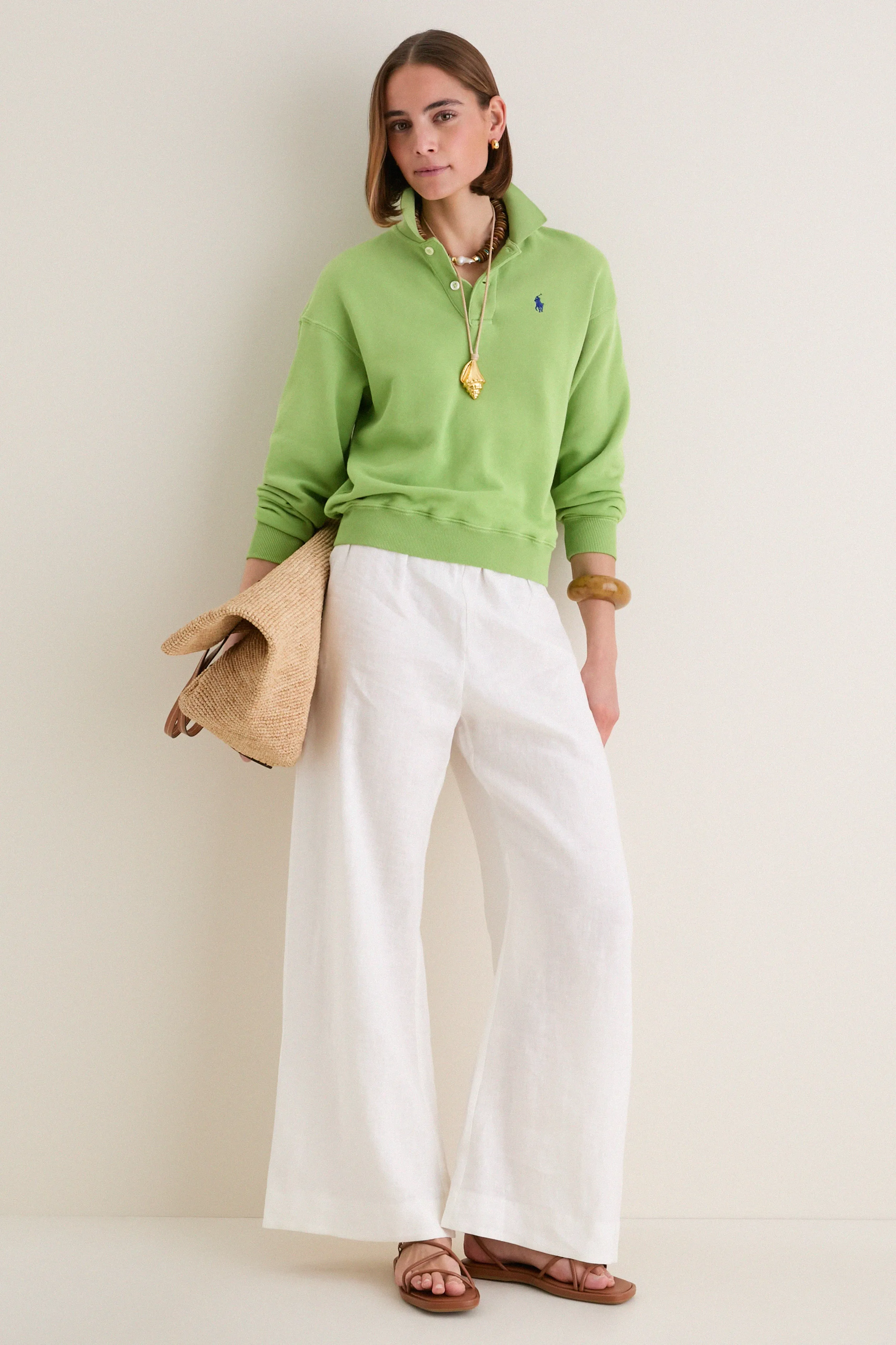 Parakeet Green Island Fleece Knit Polo sold by Tuckernuck product image thumbnail 2
