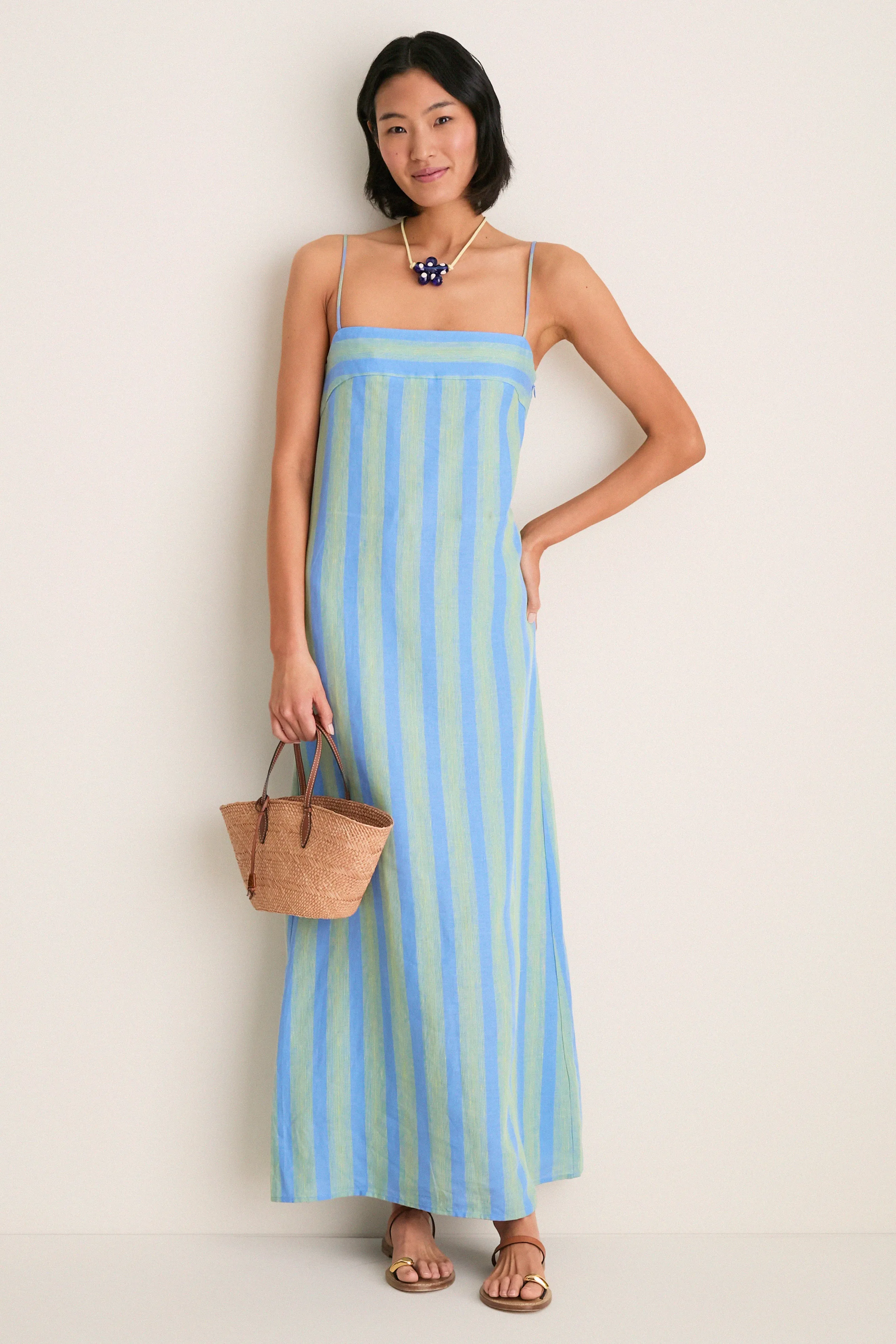 Seaport Stripe Laura Linen Dress sold by Tuckernuck product image thumbnail 3