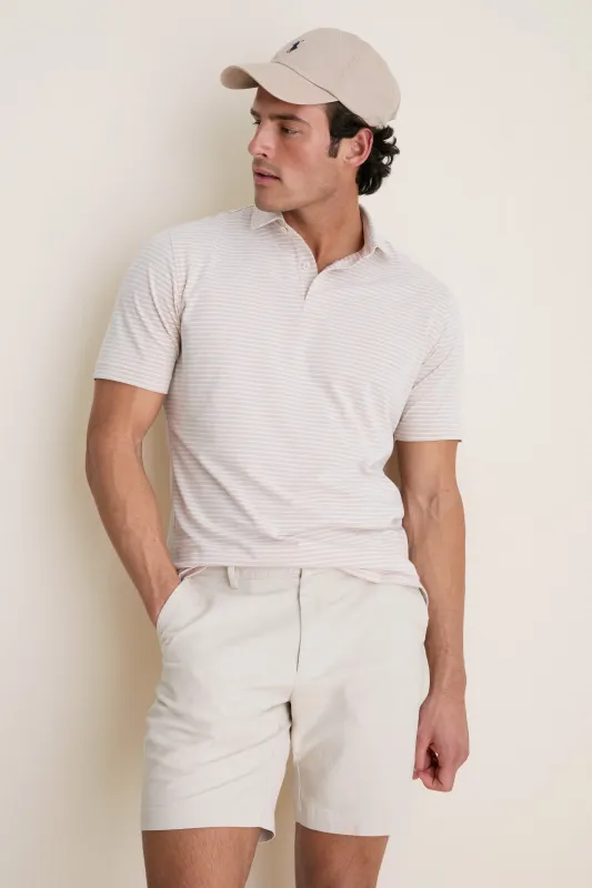 Summer Dunes Stripe Albatross Cotton Blend Pique Polo made by Peter Millar