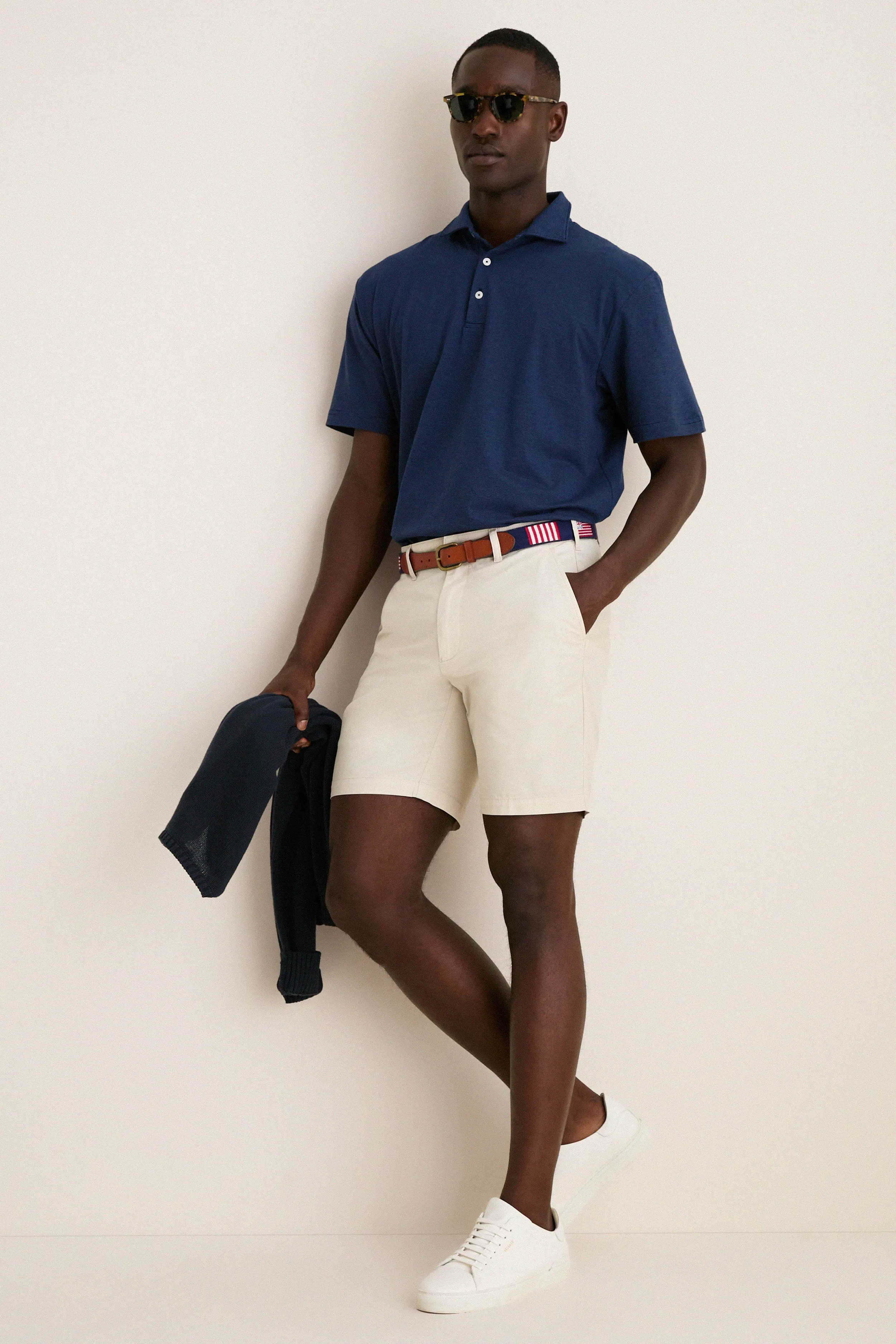 Navy Ryles Crown Flex Cotton Polo sold by Tuckernuck product image thumbnail 2