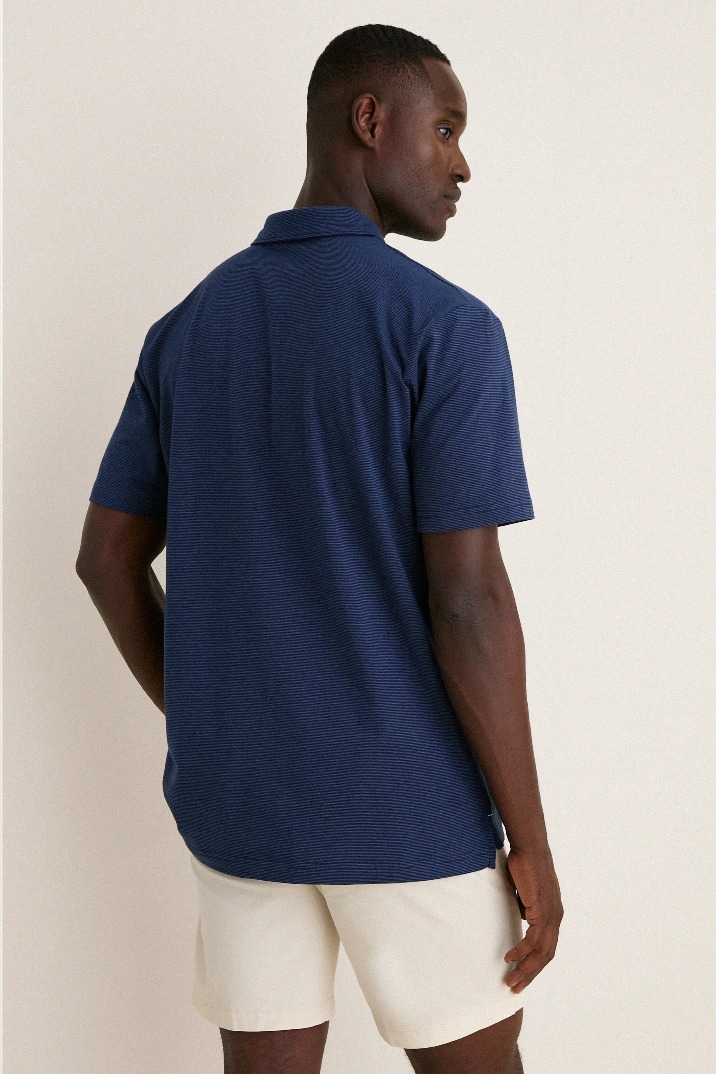 Navy Ryles Crown Flex Cotton Polo sold by Tuckernuck product image thumbnail 4