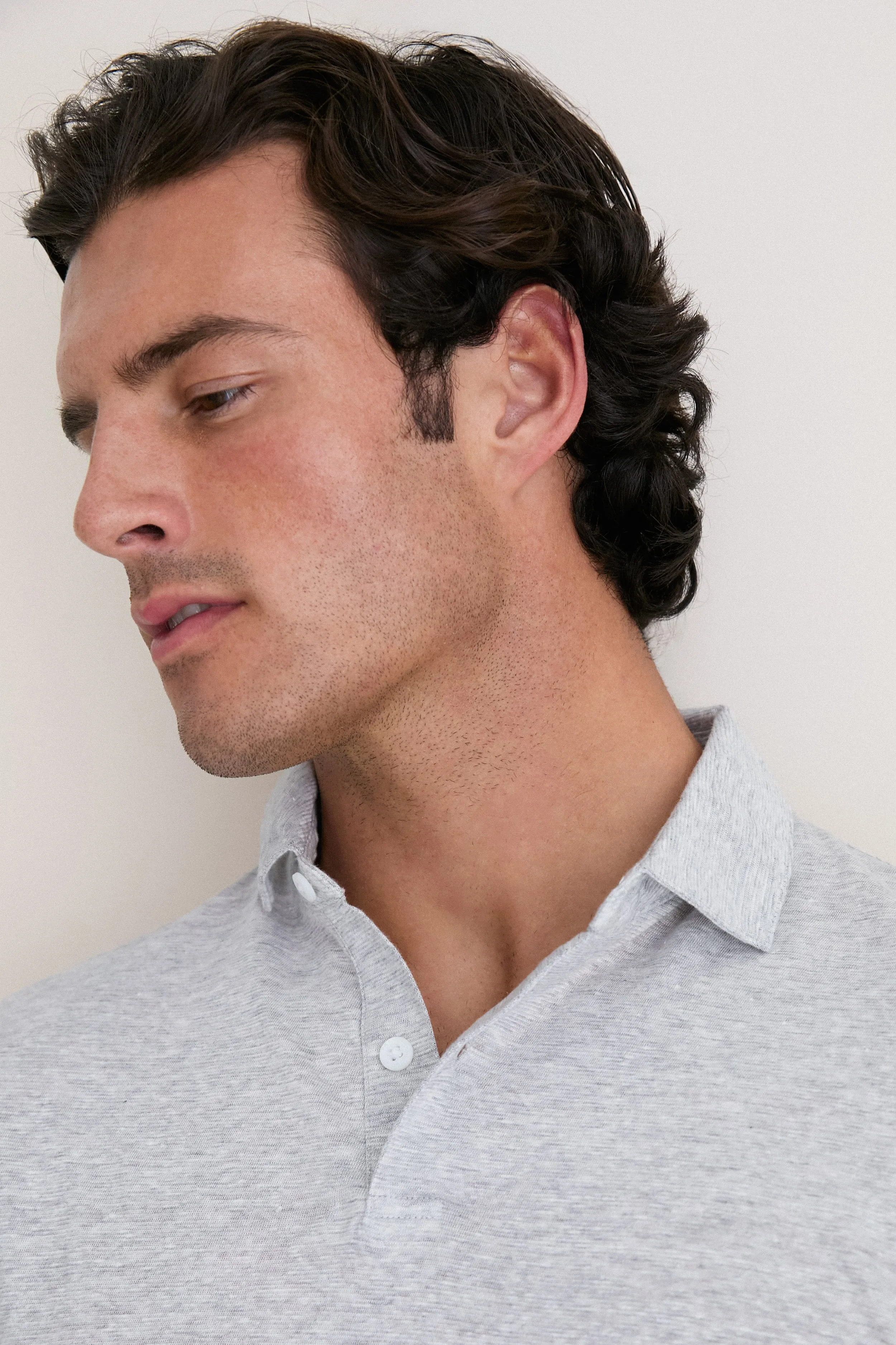 Gale Gray Linen Sanibel Polo sold by Tuckernuck product image thumbnail 5