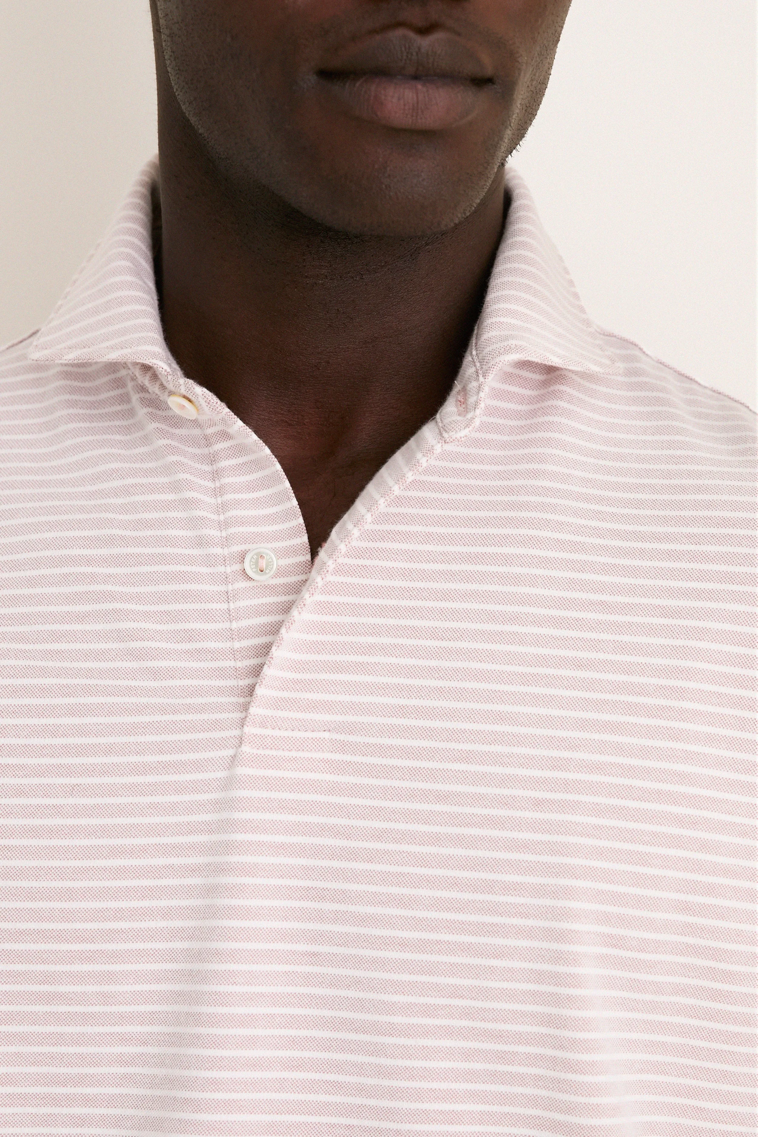 Faded Scarlet Stripe Albatross Cotton Blend Pique Polo sold by Tuckernuck product image thumbnail 5