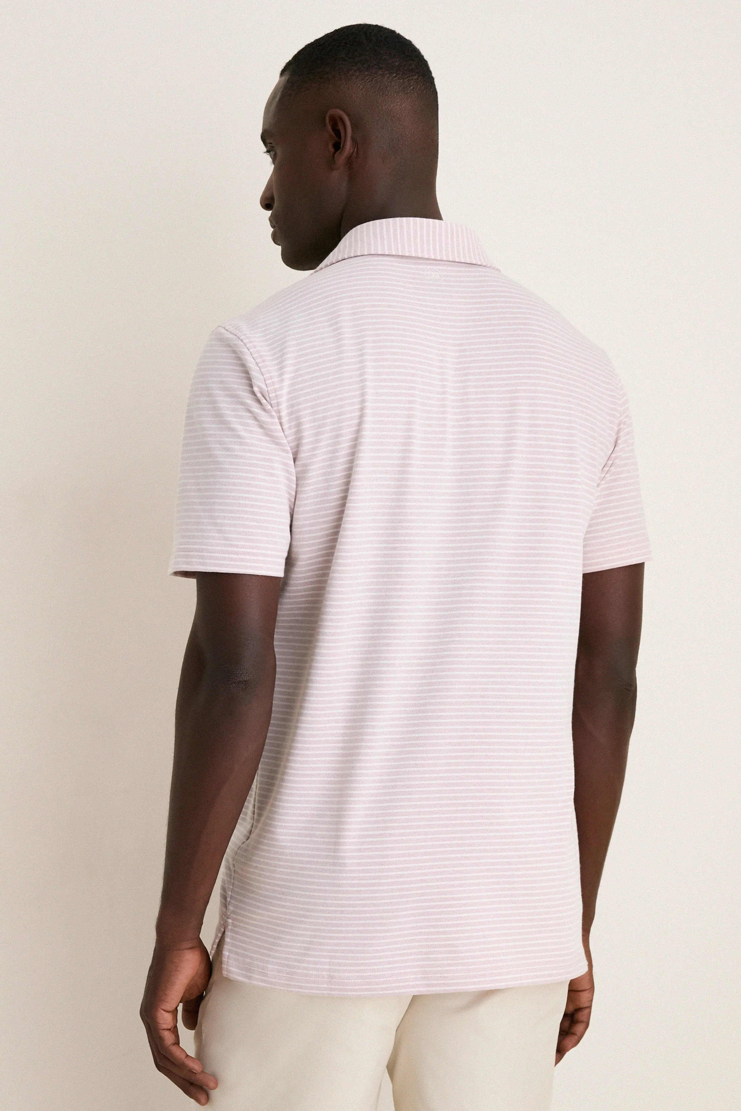 Faded Scarlet Stripe Albatross Cotton Blend Pique Polo sold by Tuckernuck product image thumbnail 3