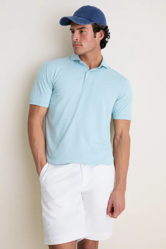 Light Willow Ballad Performance Jersey Polo made by Peter Millar