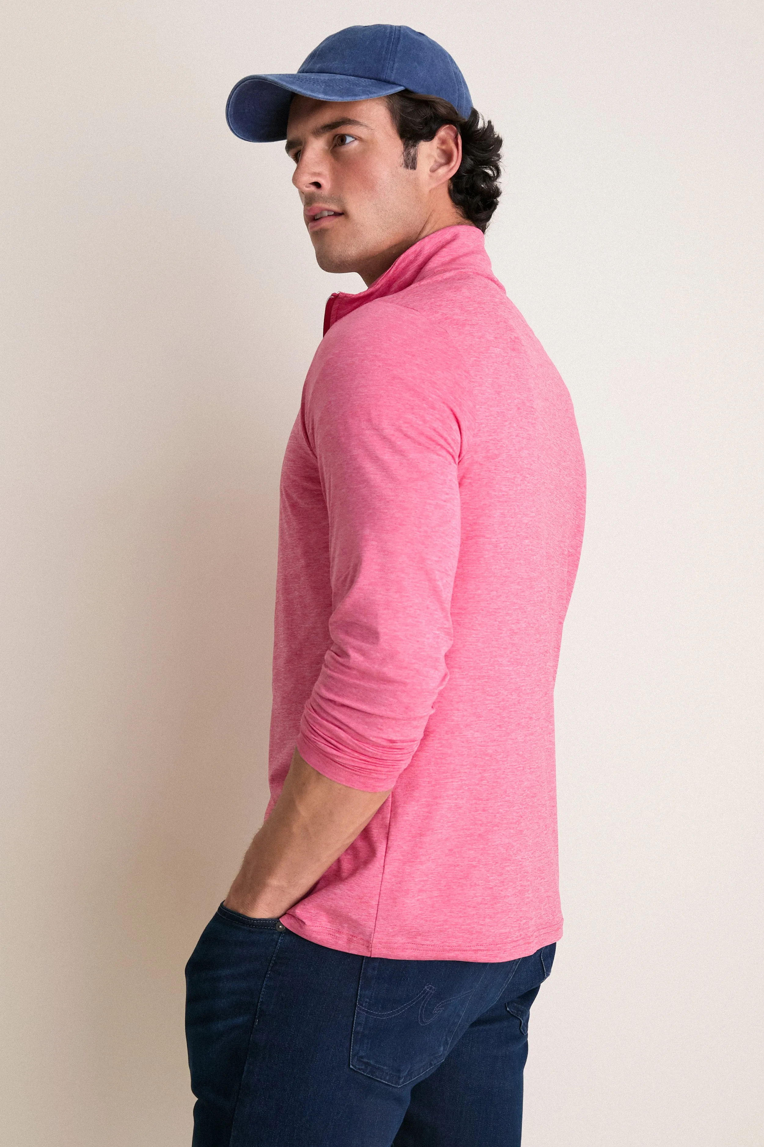 Heathered Red Featherweight Performance Pullover sold by Tuckernuck product image thumbnail 3
