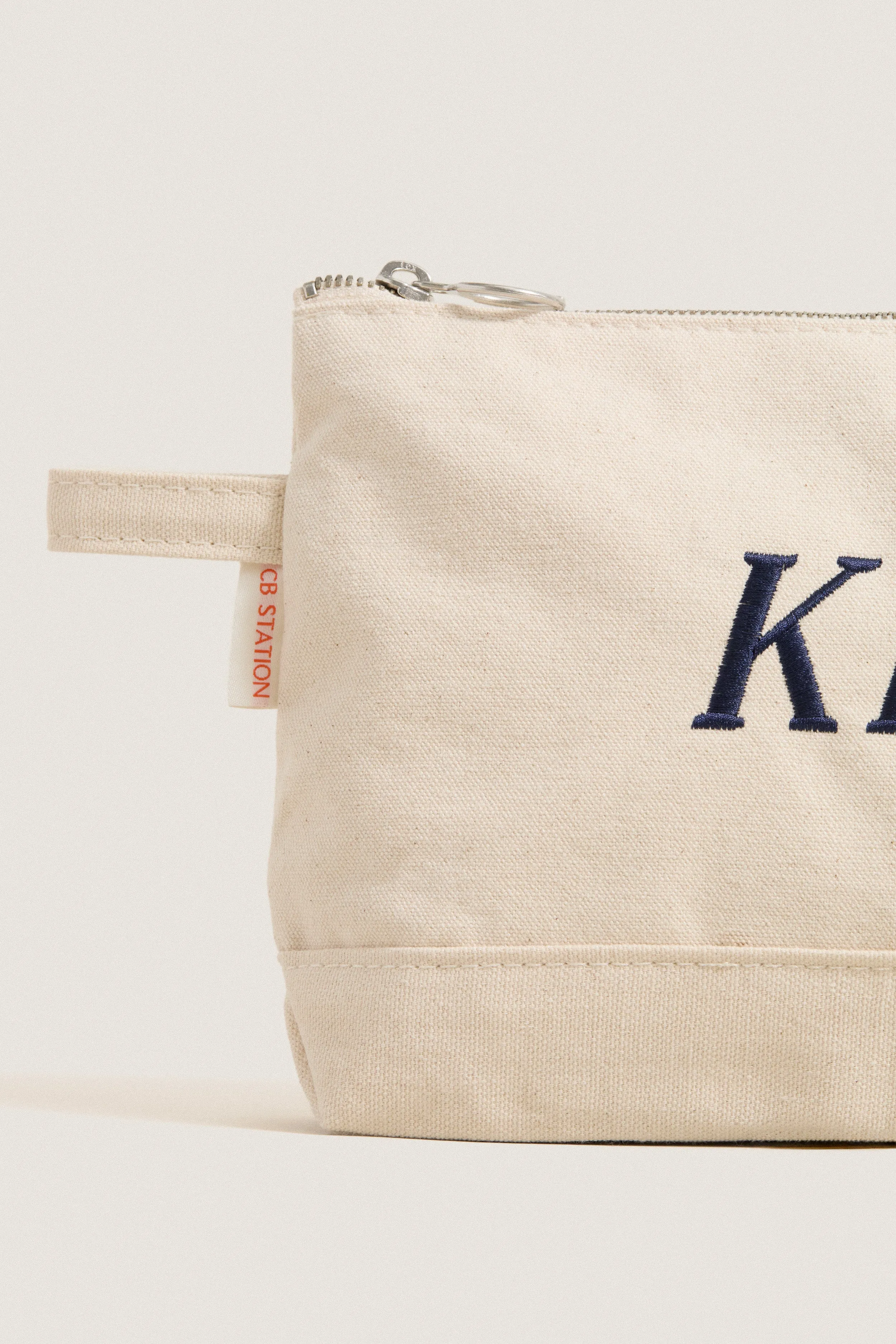 Natural Monogrammed Canvas Make-Up Bag sold by Tuckernuck product image thumbnail 3