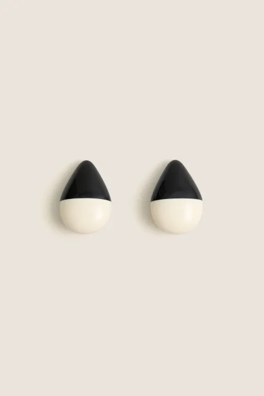 Black and White Opus Earrings made by Tuckernuck