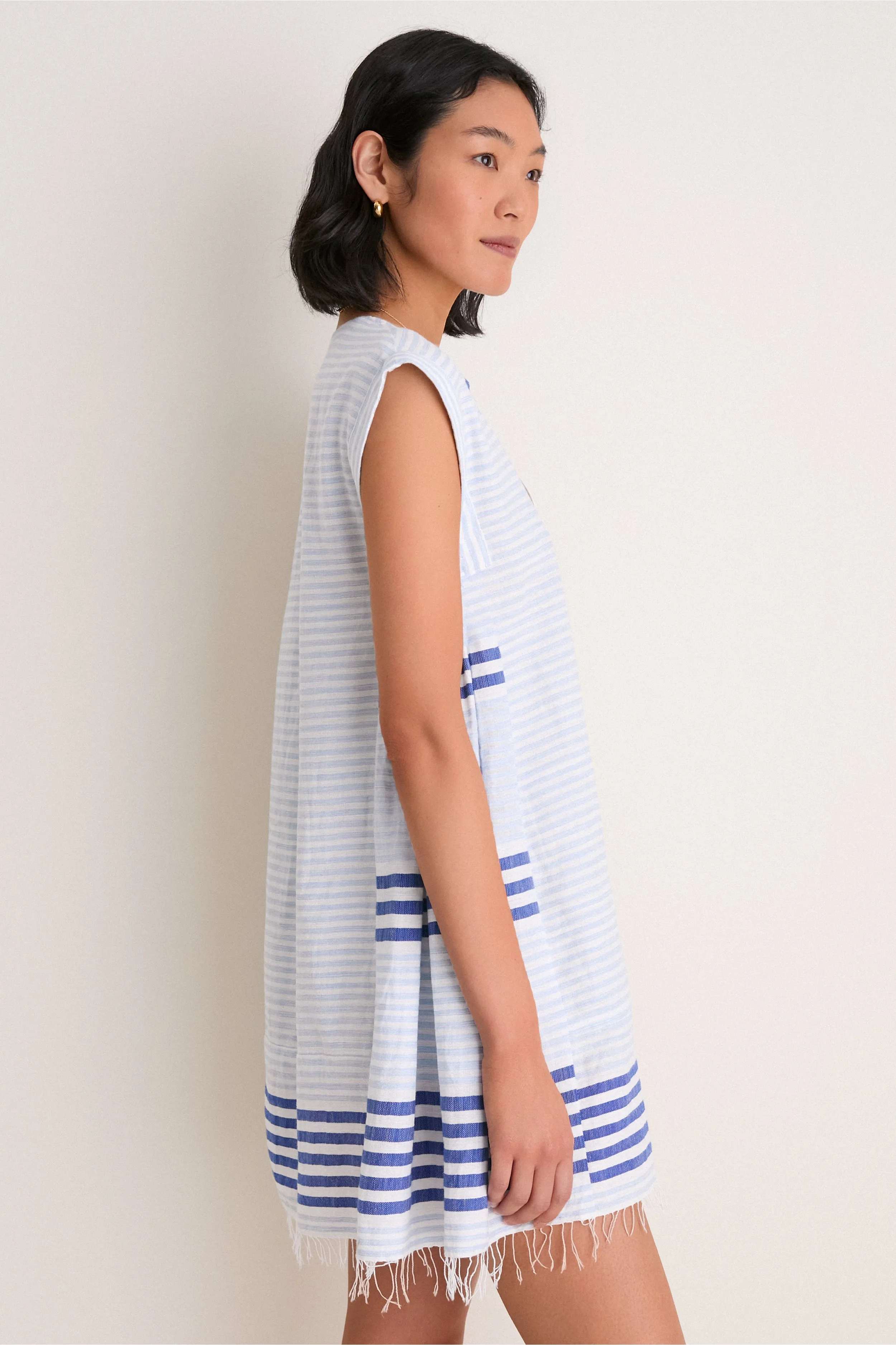 Exclusive Shemizi Blue Elina Caftan sold by Tuckernuck product image thumbnail 3