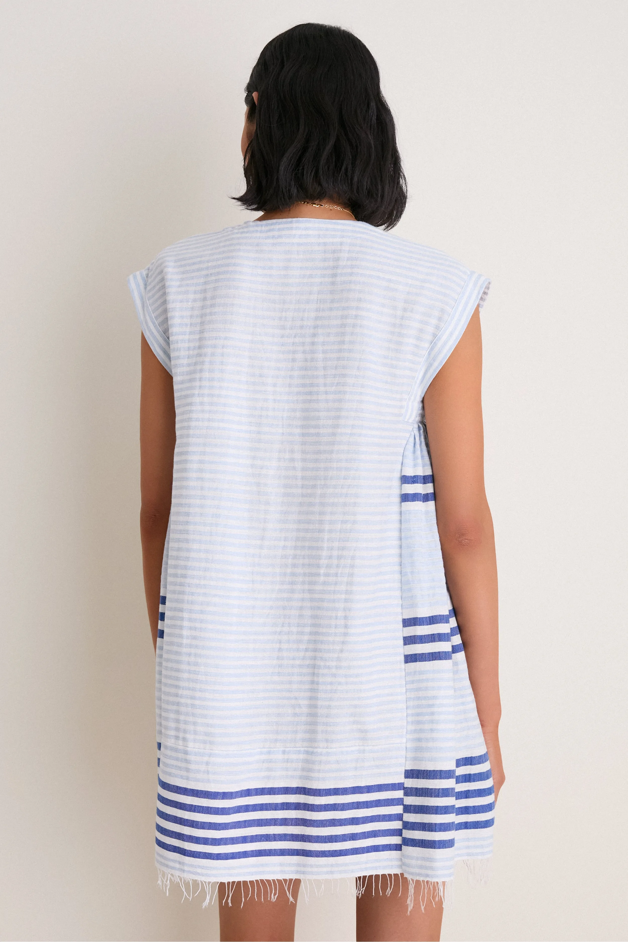 Exclusive Shemizi Blue Elina Caftan sold by Tuckernuck product image thumbnail 4