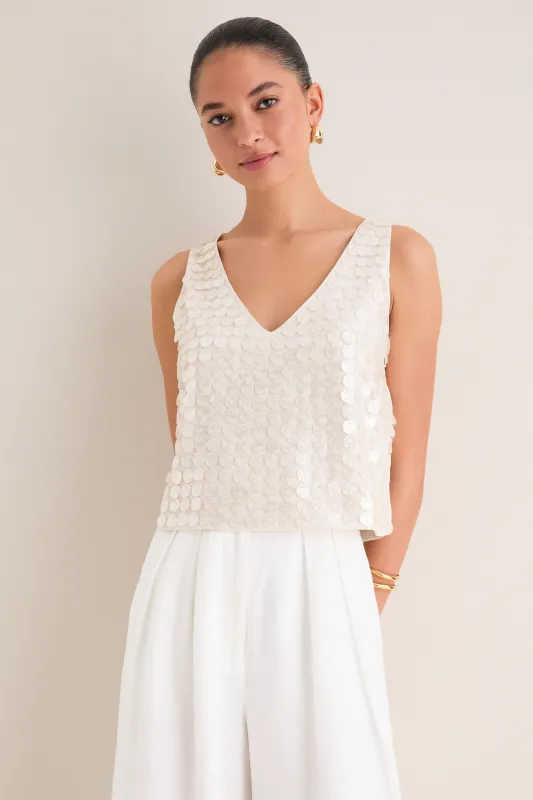 Pearl Shells Disco Tank made by Hyacinth House