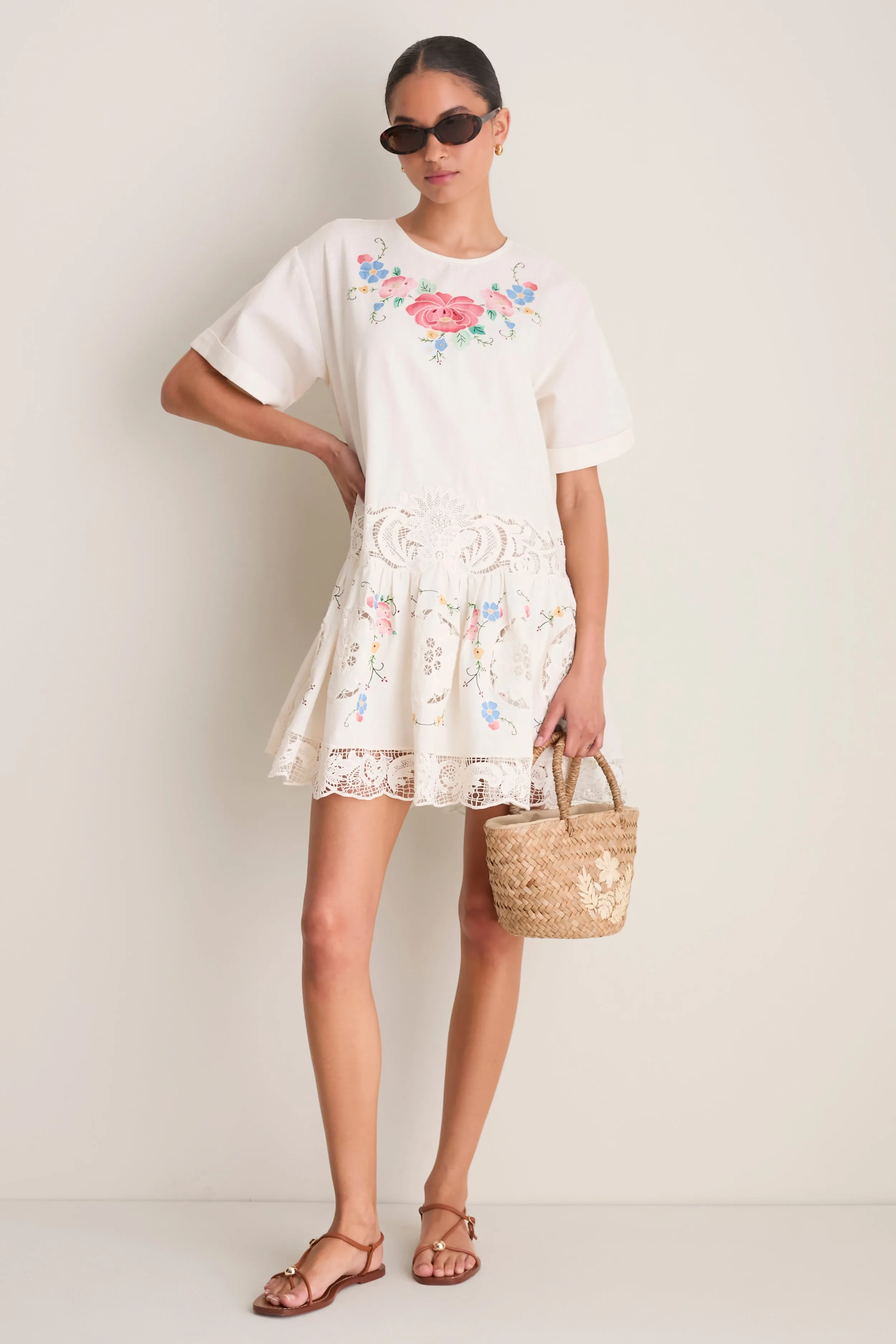Multi Astrid Embroidery Mini Dress sold by Tuckernuck product image thumbnail 2
