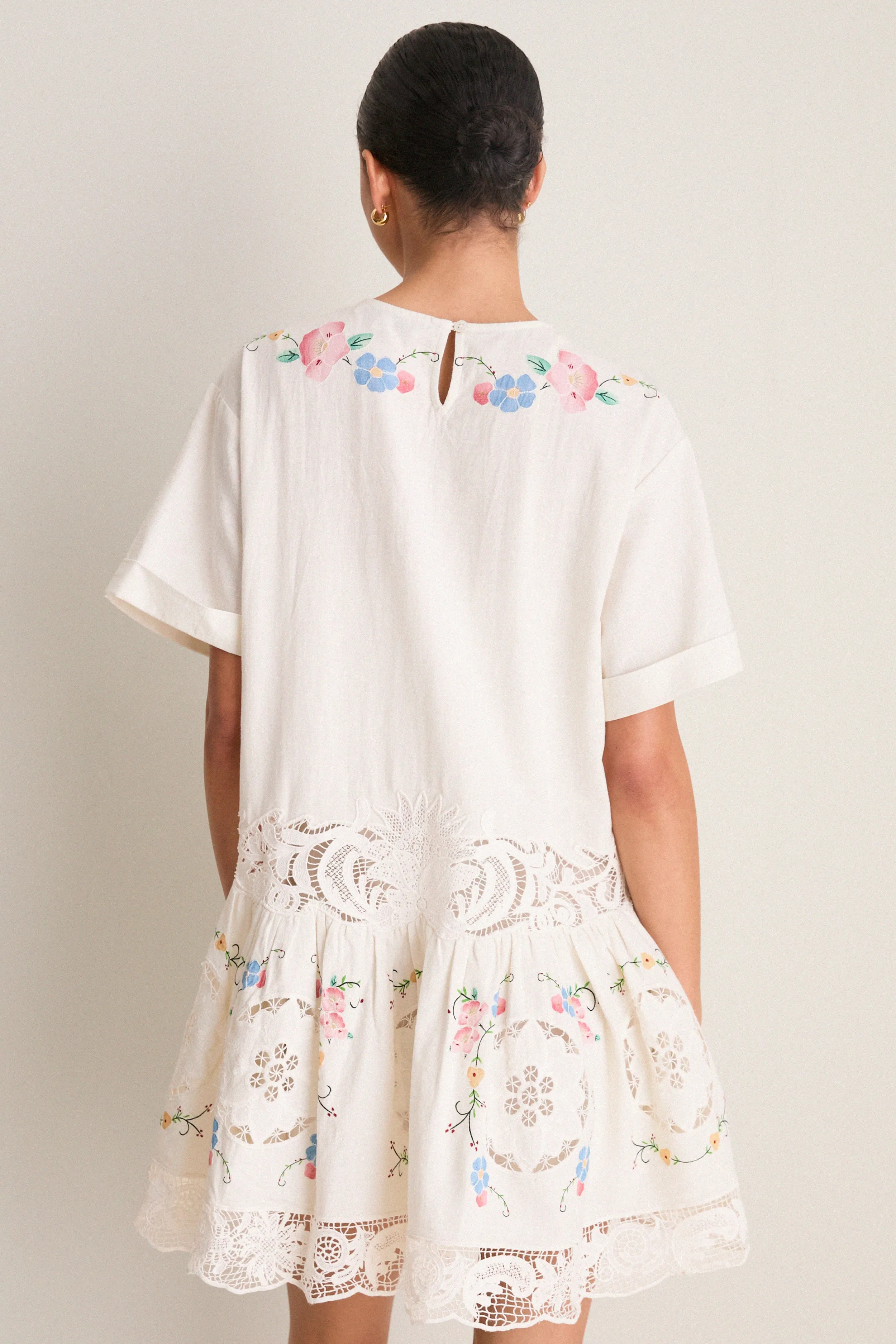 Multi Astrid Embroidery Mini Dress sold by Tuckernuck product image thumbnail 4