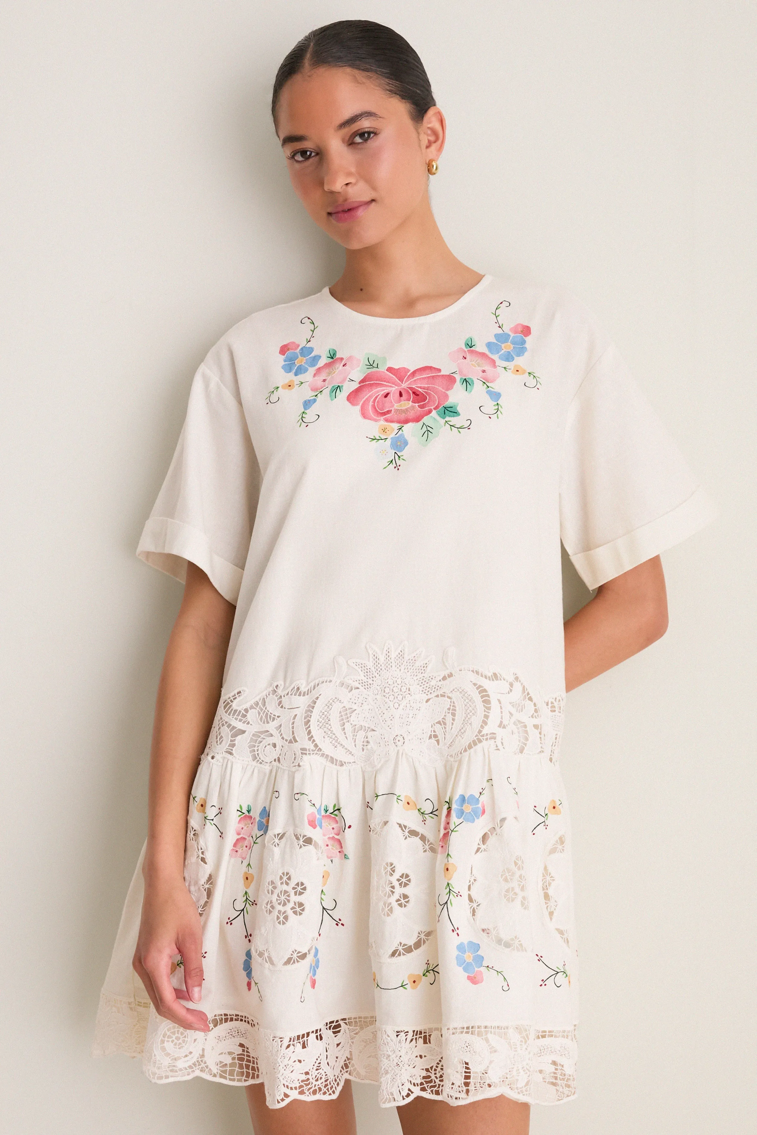 Multi Astrid Embroidery Mini Dress sold by Tuckernuck