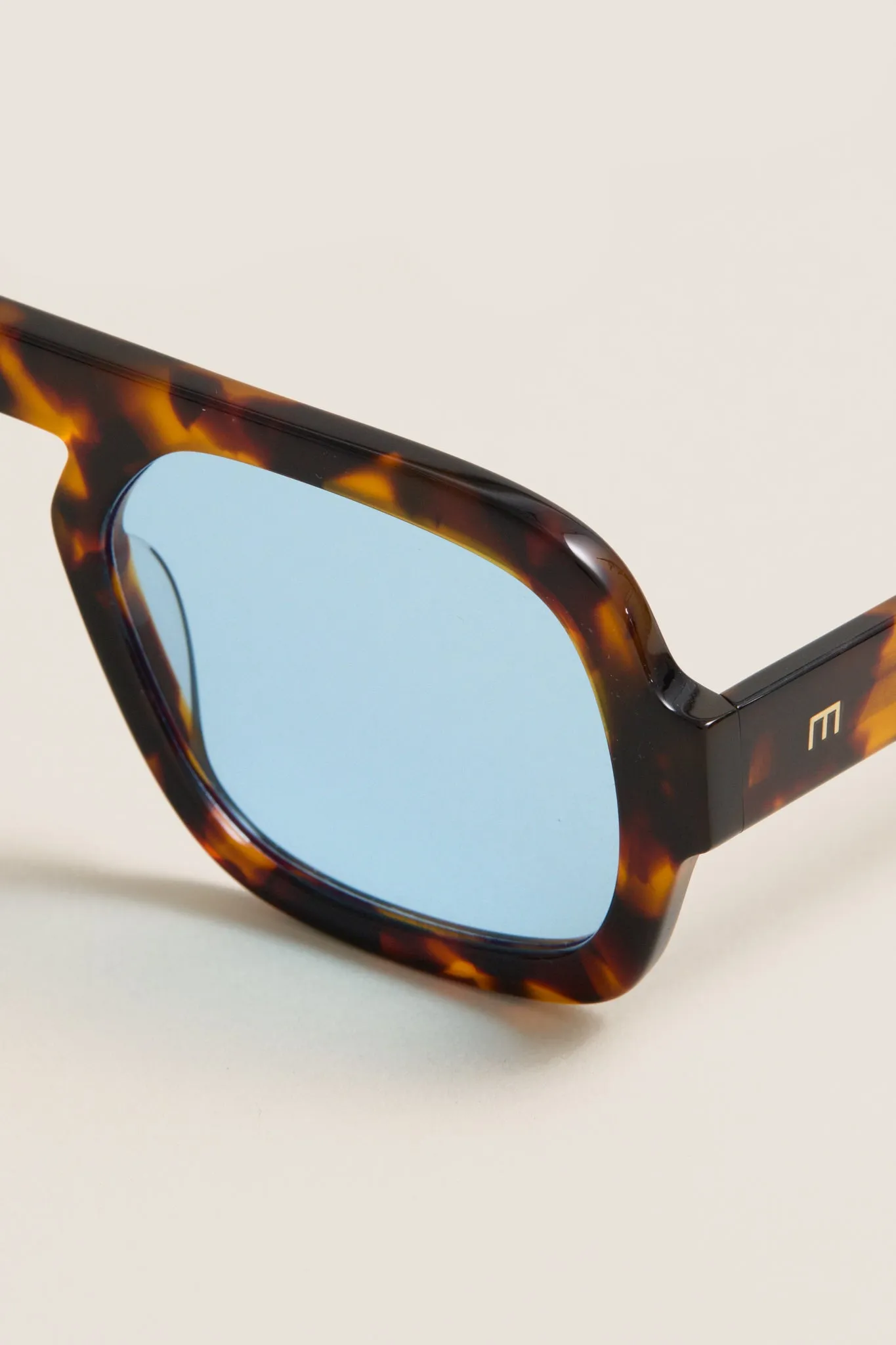 Brown Tortoise Blue Lens Jane Sunglasses sold by Tuckernuck product image thumbnail 3
