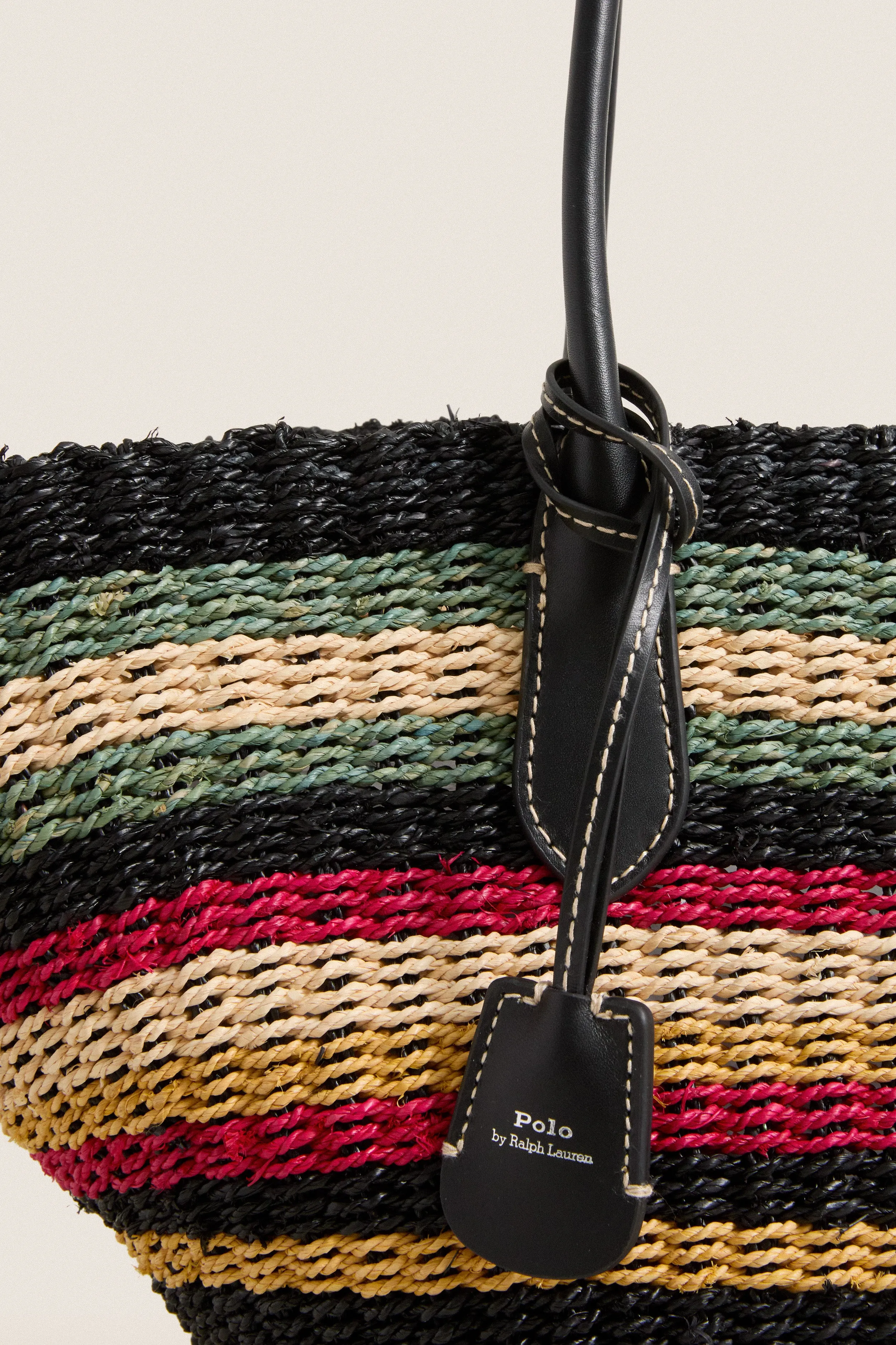 Multi Stripe Raffia Basket Tote sold by Tuckernuck product image thumbnail 5