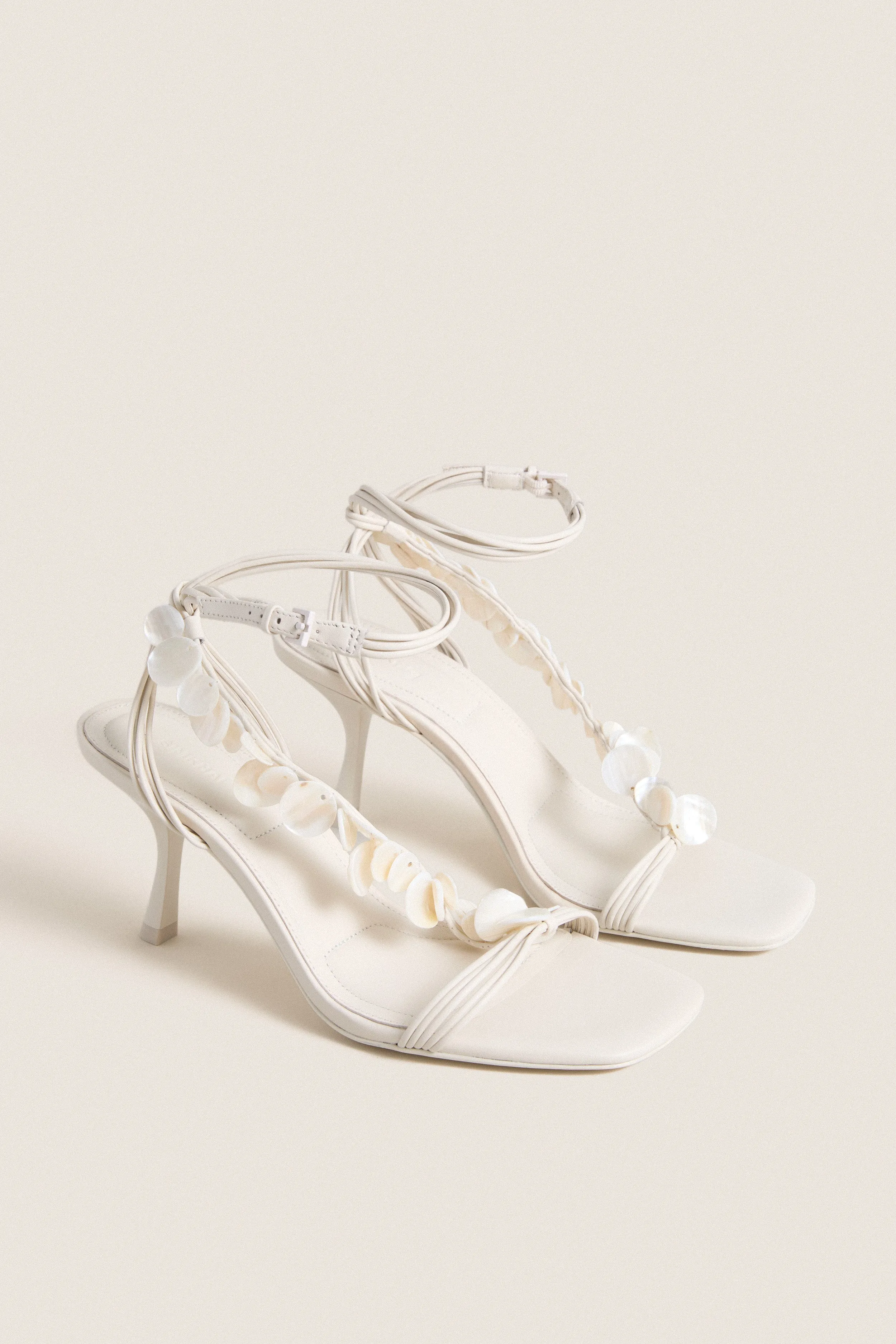 Alabaster Elin Natural Shell Beaded Heels sold by Tuckernuck product image thumbnail 4
