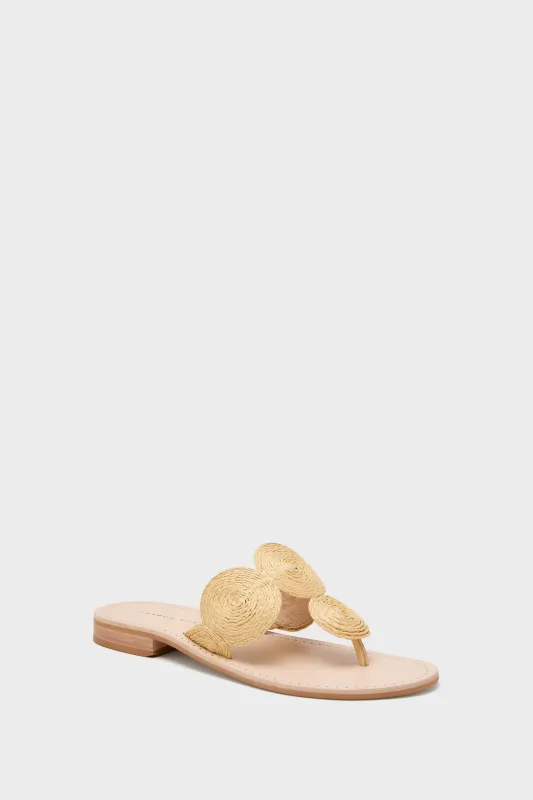 Natural Margo Flat Raffia Sandals made by Jack Rogers
