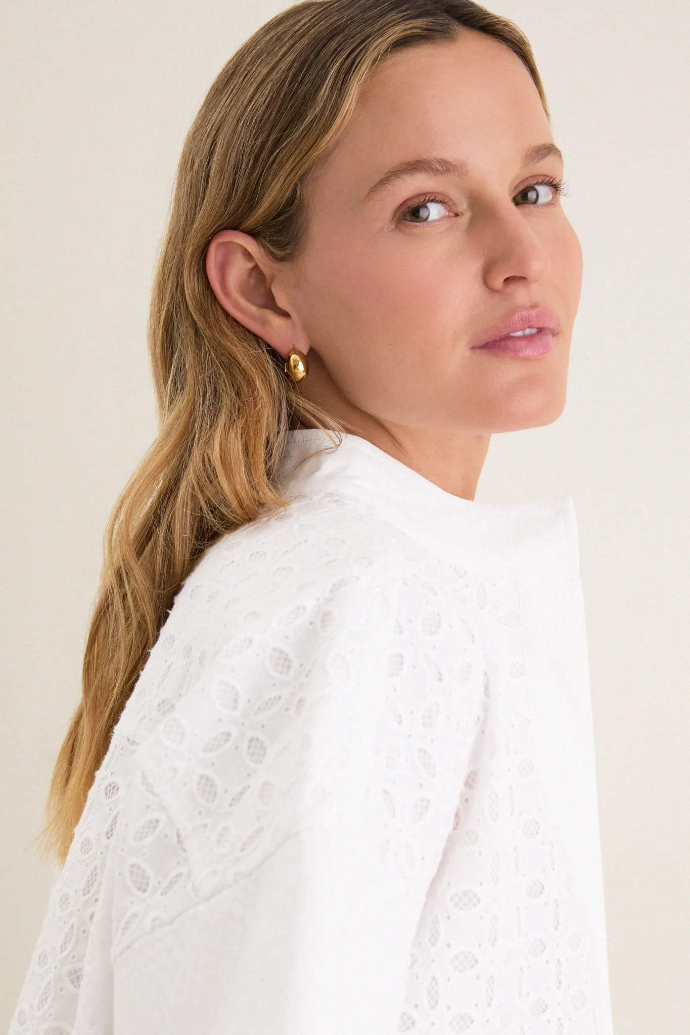 White Eyelet Sofia Stitch Shirt sold by Tuckernuck product image thumbnail 5