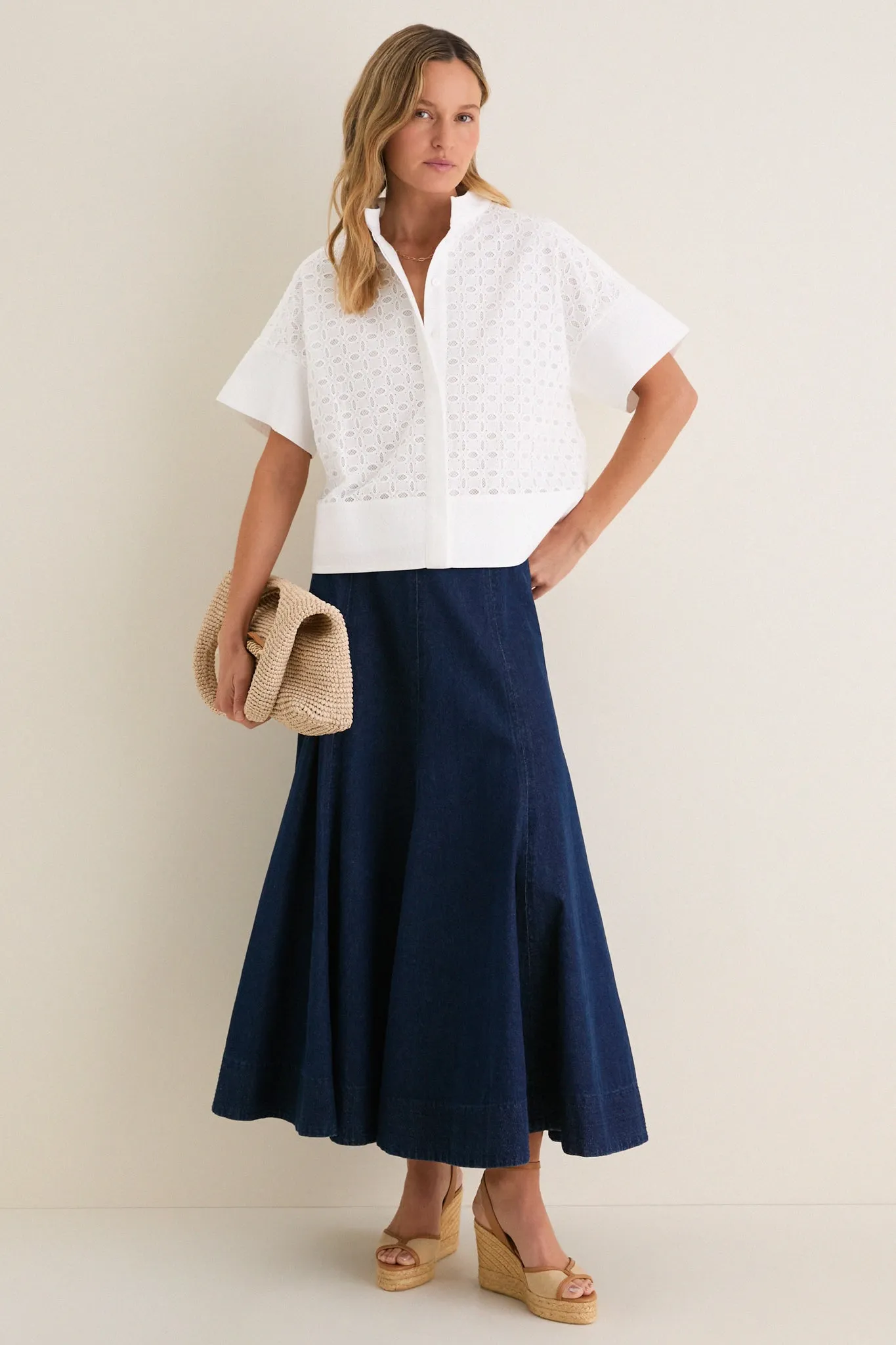 White Eyelet Sofia Stitch Shirt sold by Tuckernuck product image thumbnail 2