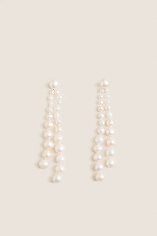White Gianna Earrings made by Tuckernuck