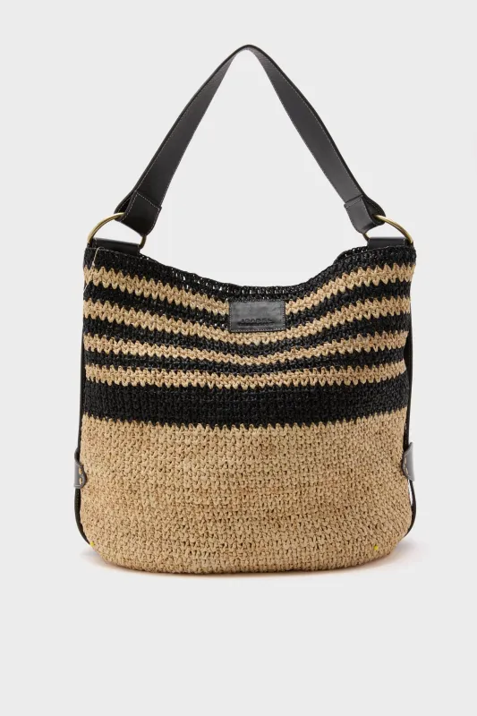 Black and Natural Bayia Bag made by Isabel Marant
