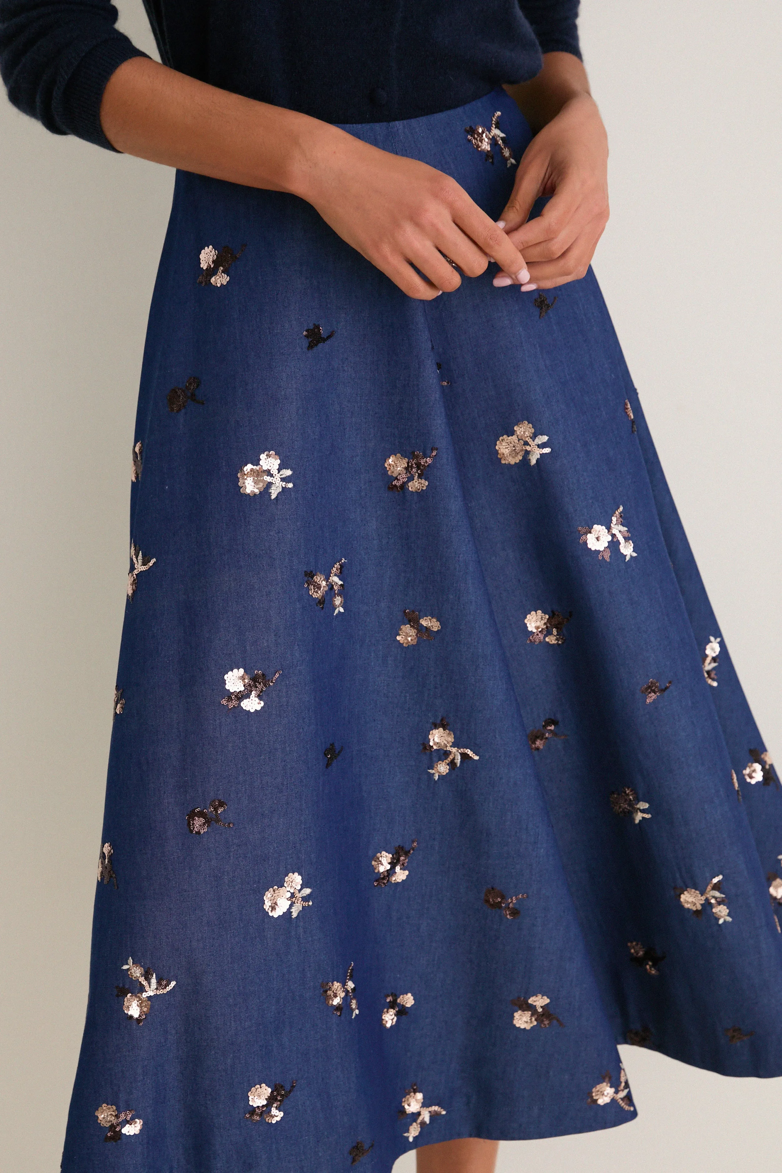 Midnight Varda Midi Skirt sold by Tuckernuck product image thumbnail 5