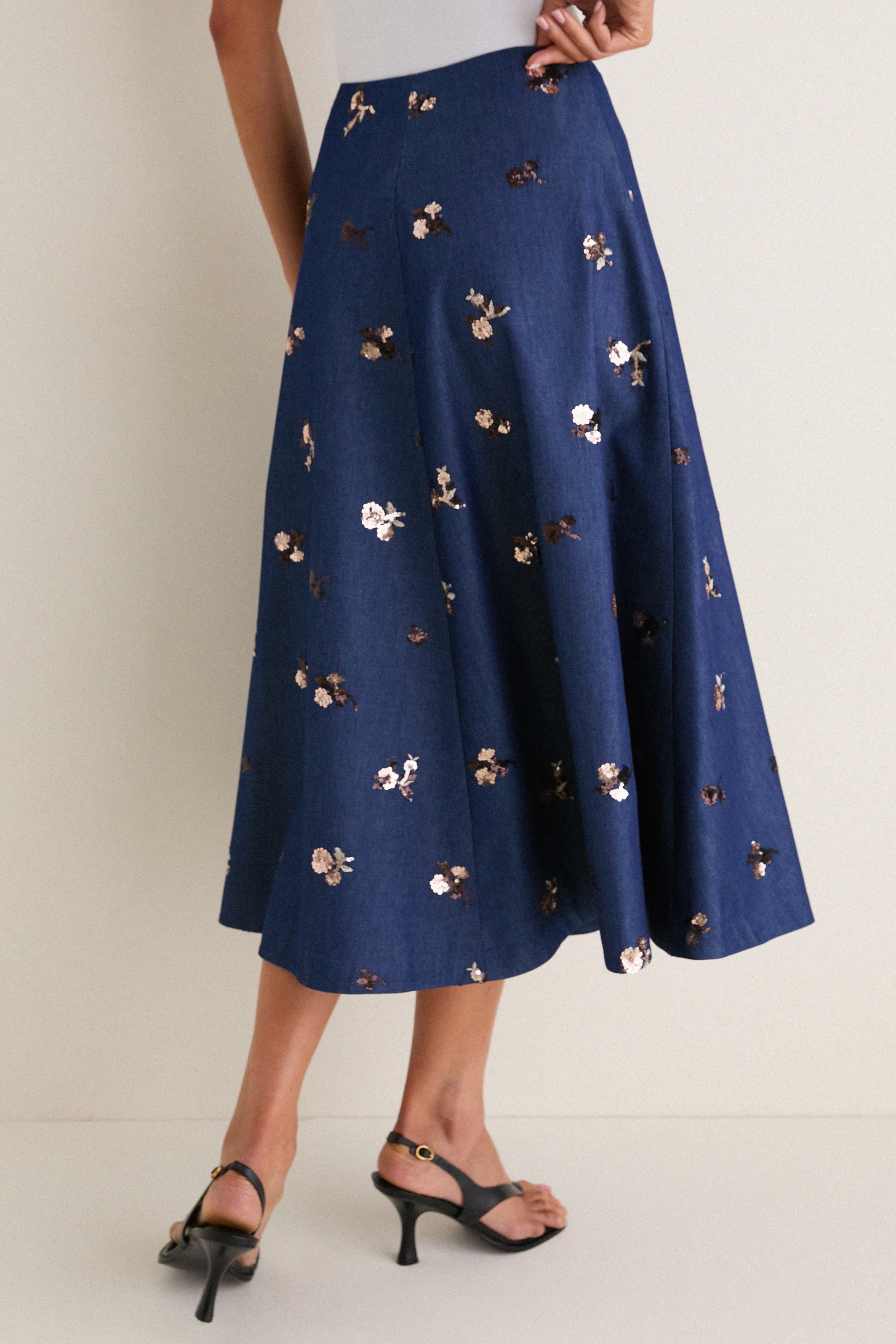 Midnight Varda Midi Skirt sold by Tuckernuck product image thumbnail 4