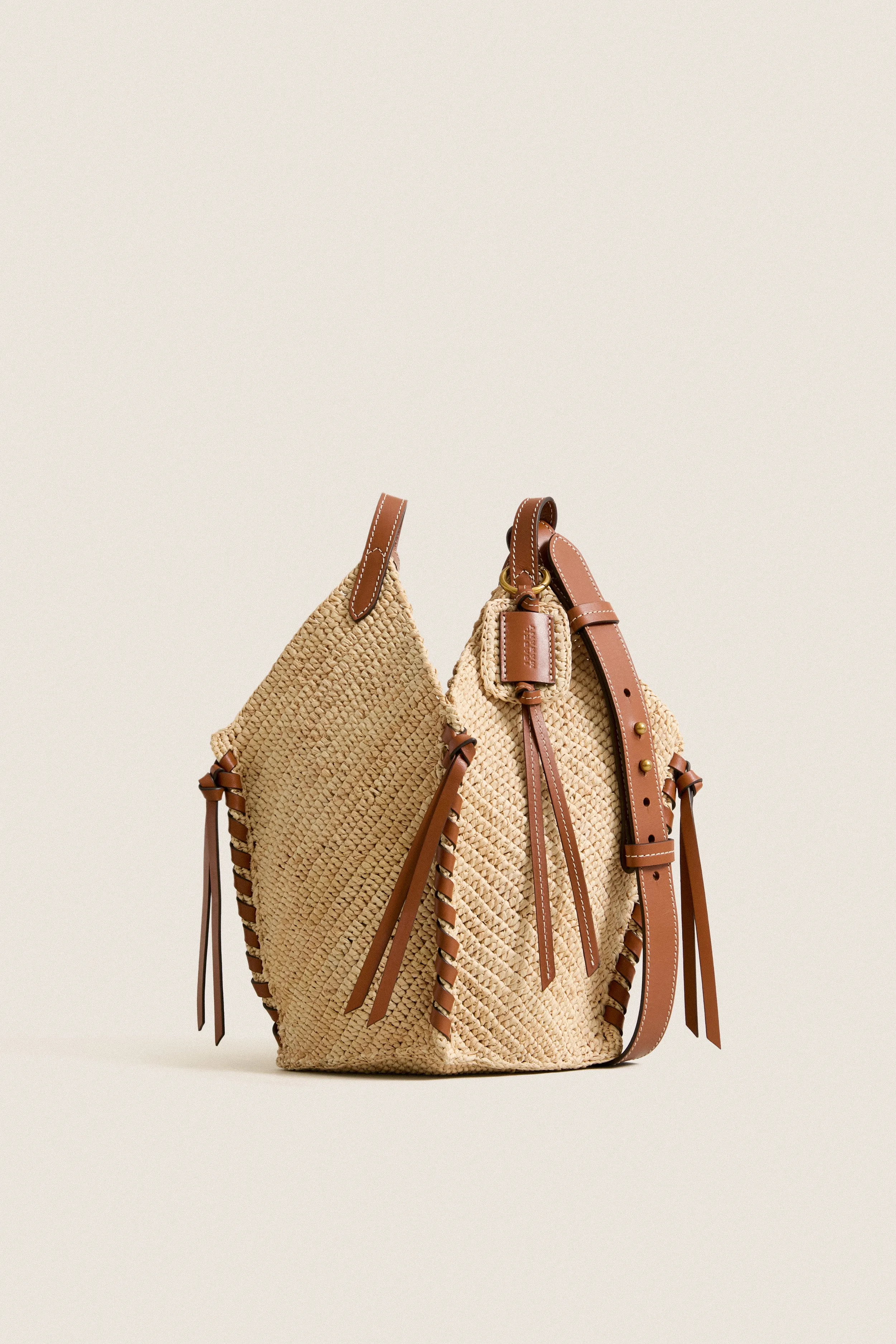 Natural and Cognac Tampa Mini Bag sold by Tuckernuck