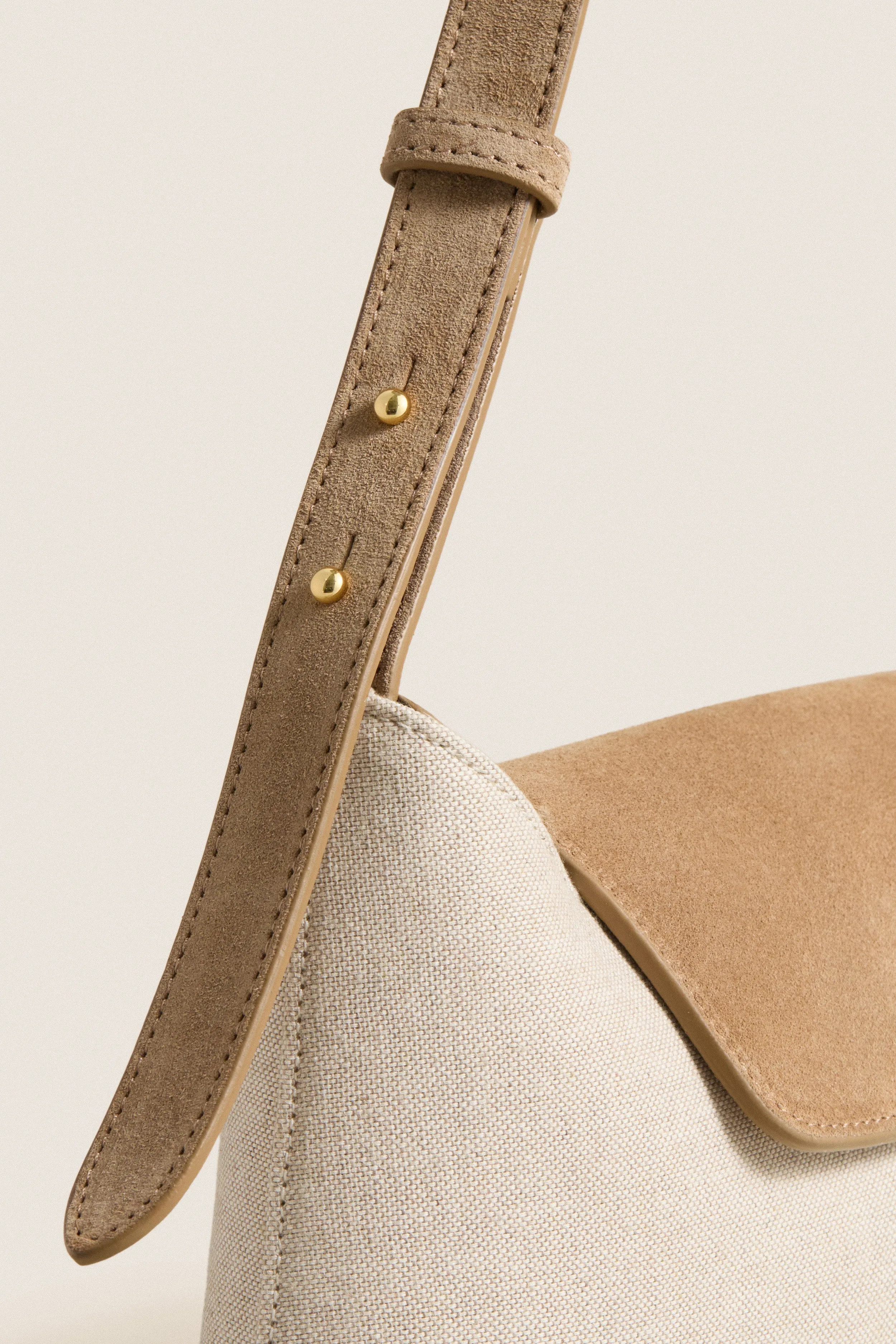 Tan Suede and Canvas Envelope Bag sold by Tuckernuck product image thumbnail 5