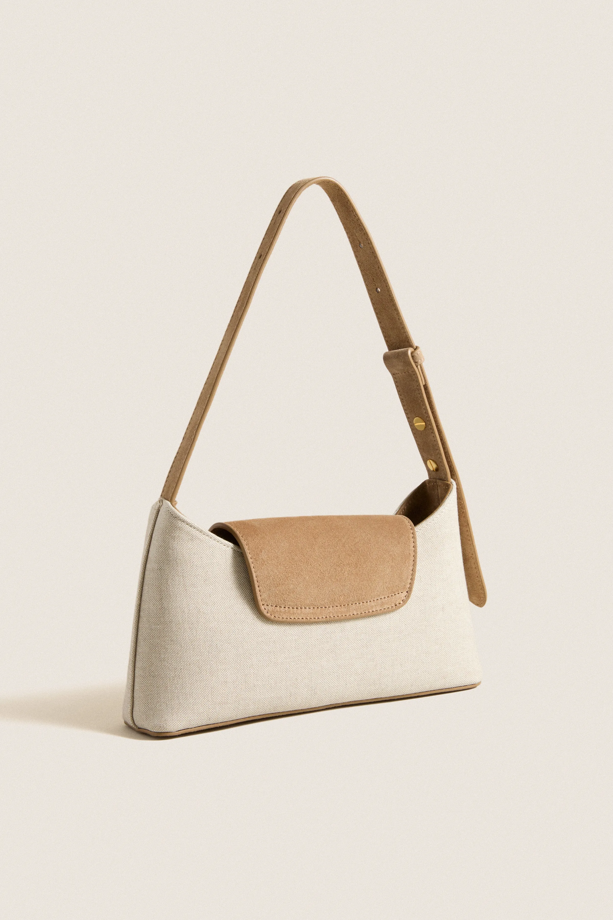 Tan Suede and Canvas Envelope Bag sold by Tuckernuck product image thumbnail 4