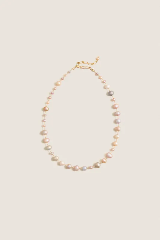 Pink Pearl Golden Rod Necklace made by Tuckernuck