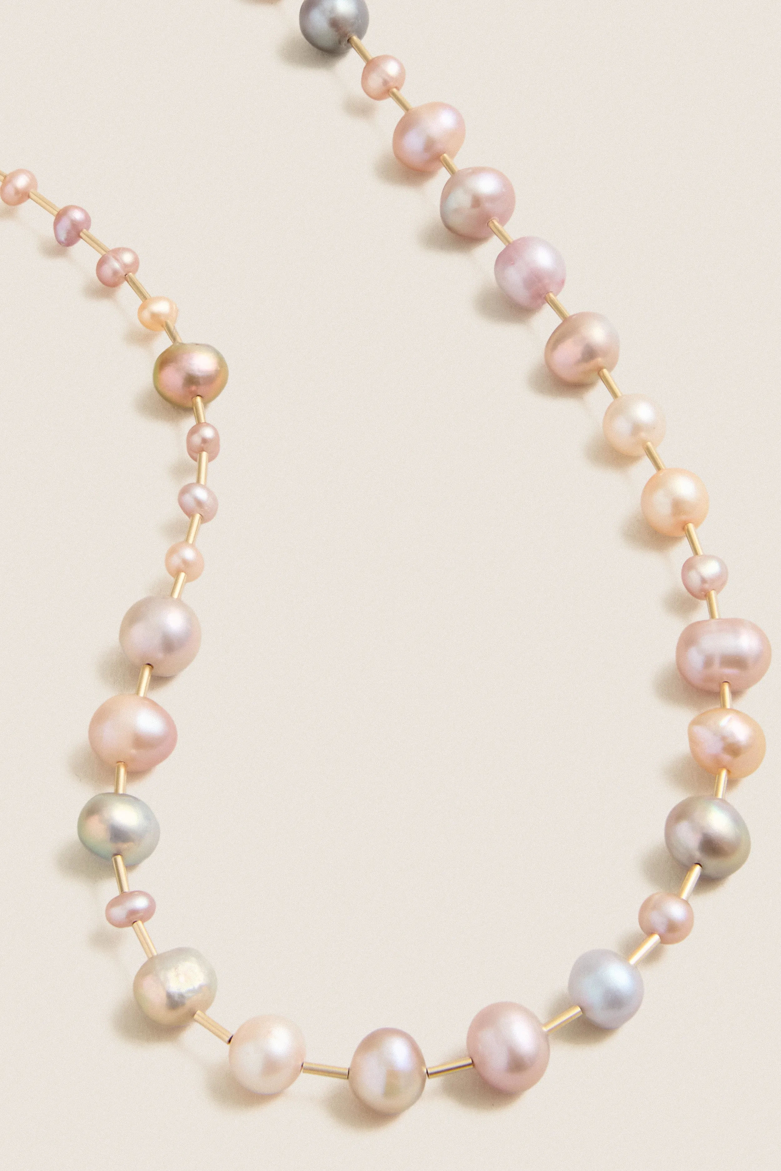 Pink Pearl Golden Rod Necklace sold by Tuckernuck product image thumbnail 4