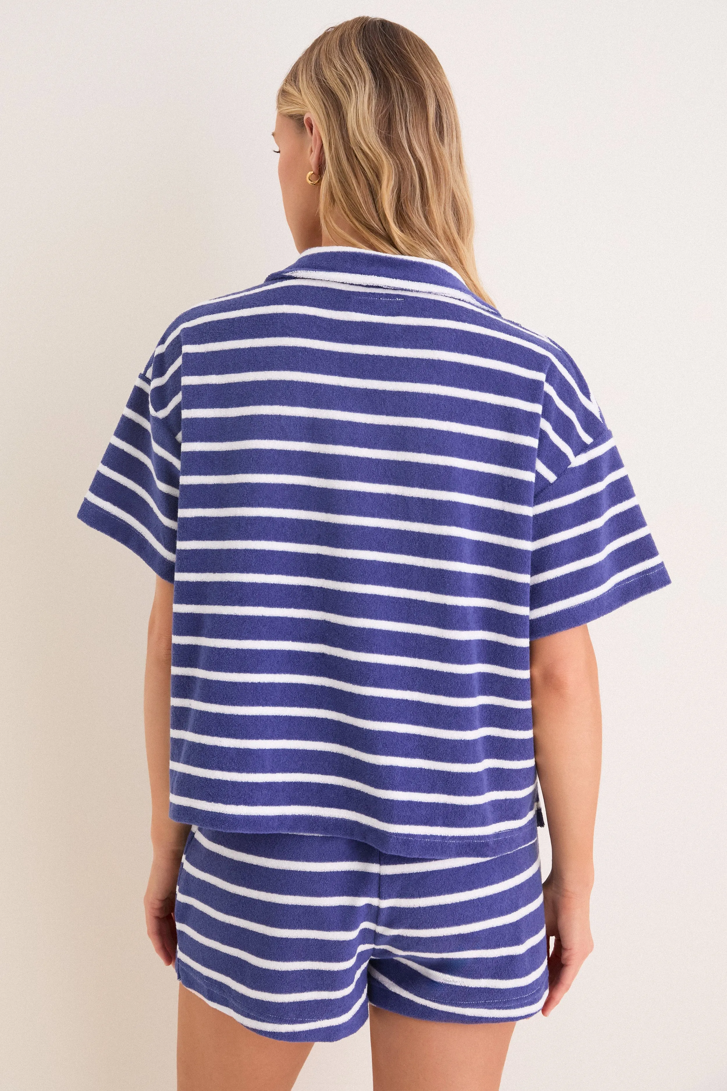 Navy Stripe Terrycloth Tybee Top sold by Tuckernuck product image thumbnail 4