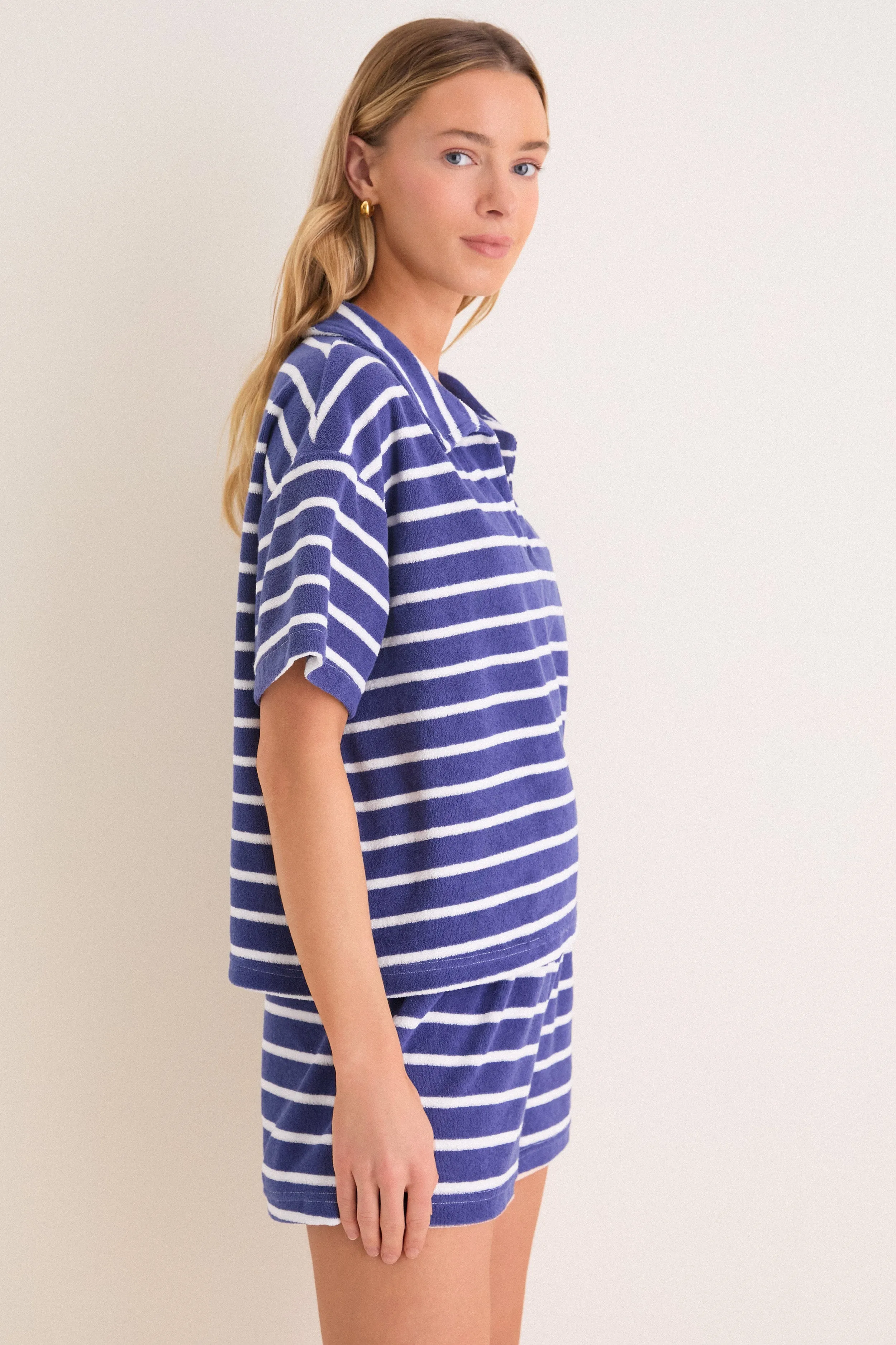 Navy Stripe Terrycloth Tybee Top sold by Tuckernuck product image thumbnail 3