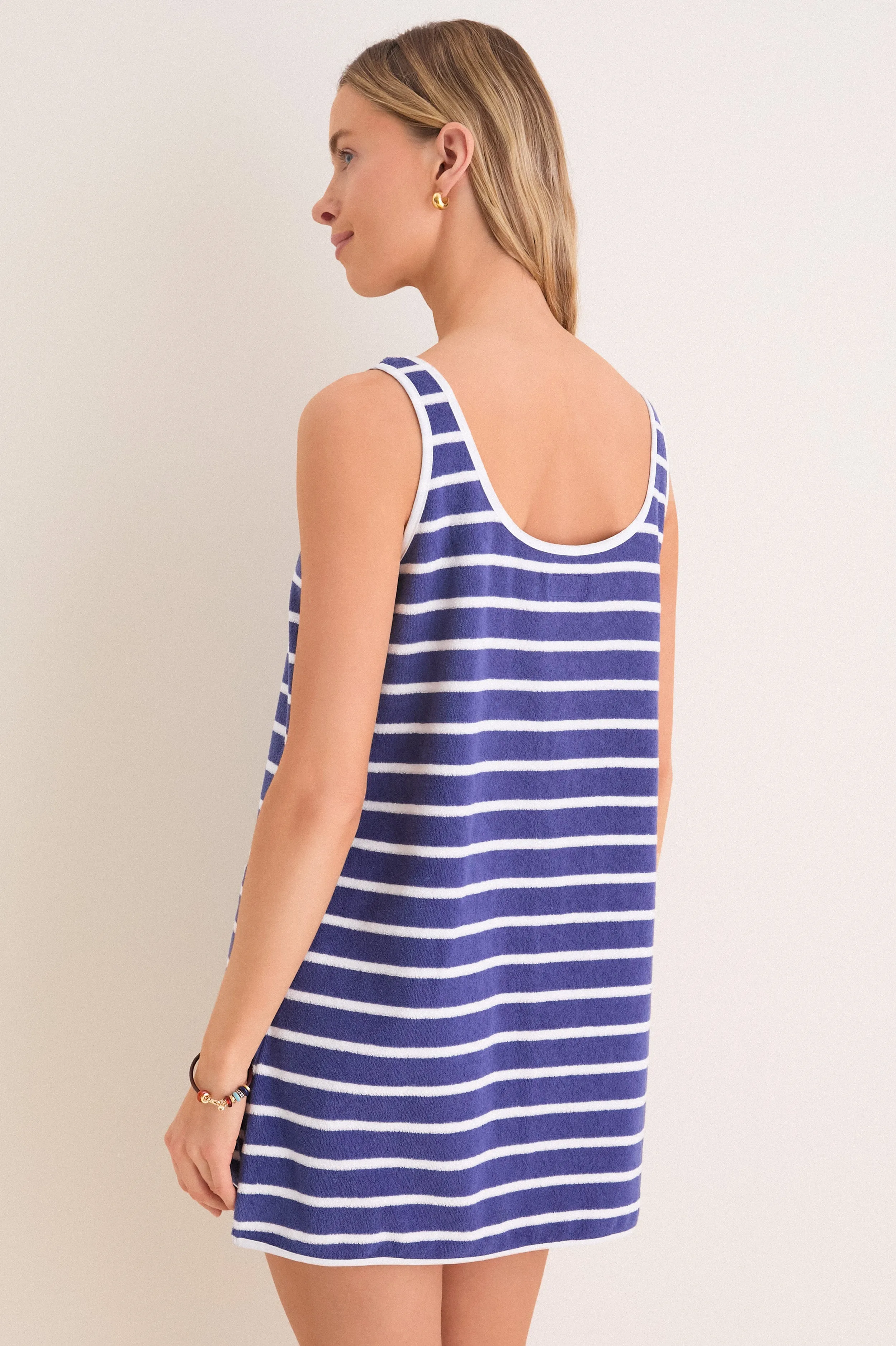 Navy Stripe Mini Terrycloth Coverup sold by Tuckernuck product image thumbnail 4