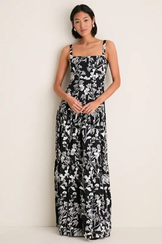 Exclusive Embroidered Guayacan Lima Maxi Dress made by AGUA by Agua Bendita