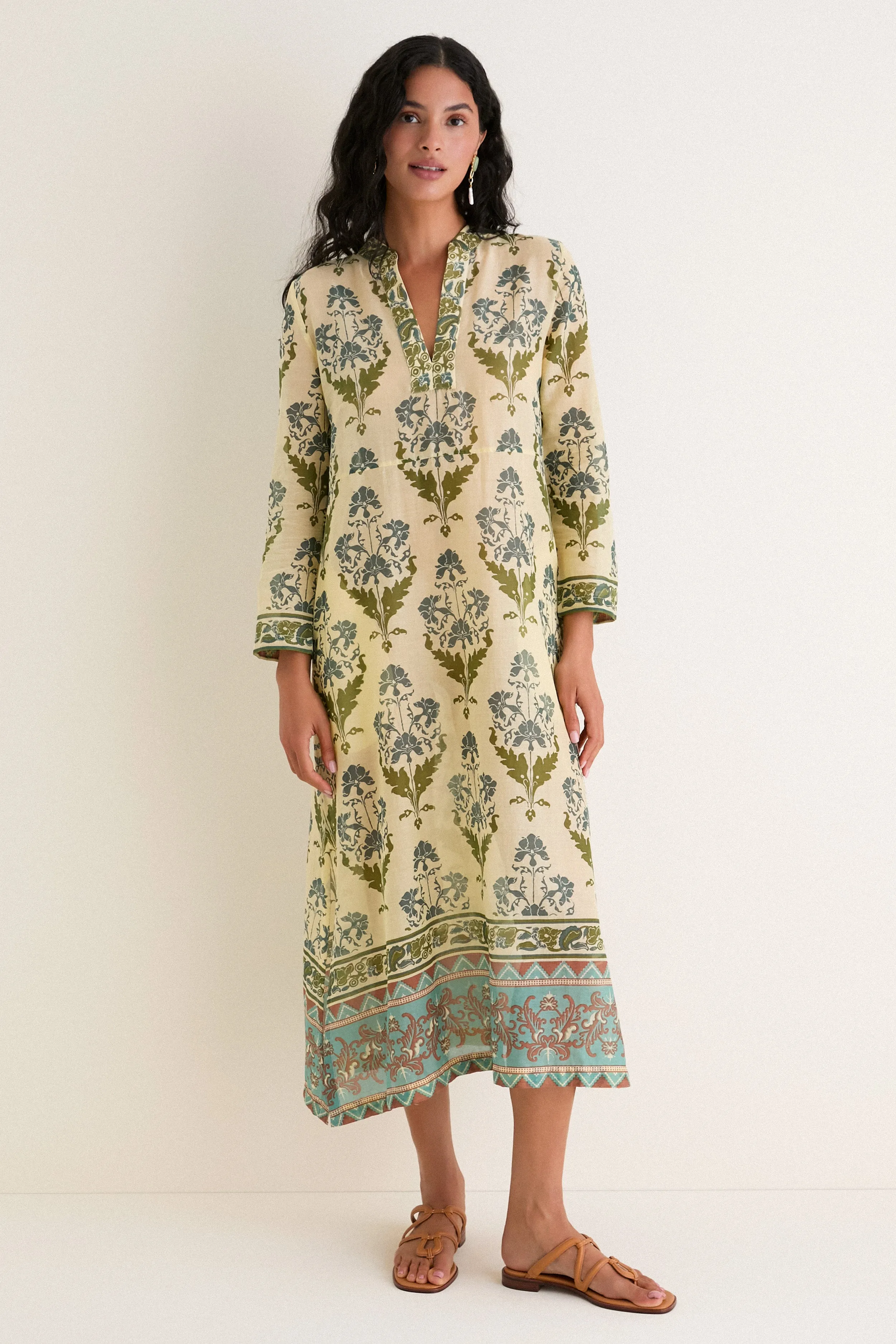 Green Giada Caftan sold by Tuckernuck